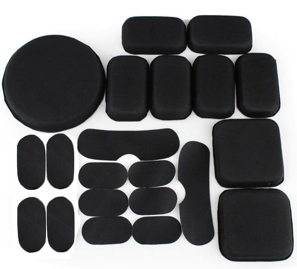 Tactical Helmet Pad Set - 19 Pcs EVA Foam Replacement Pads for Airsoft & Military Helmets - Enhanced Comfort & Protection for Shooting Sports, Paintball & Outdoor Activities