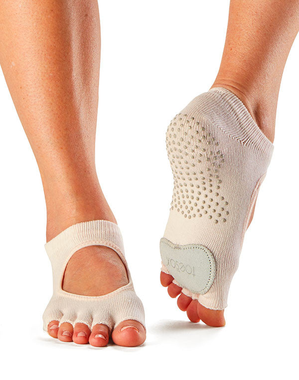 ToeSox Plie Dance Socks for Ballet, Yoga & Pilates - Non-Slip Grip, Breathable & Comfortable for Dance Classes, Workouts & Performance