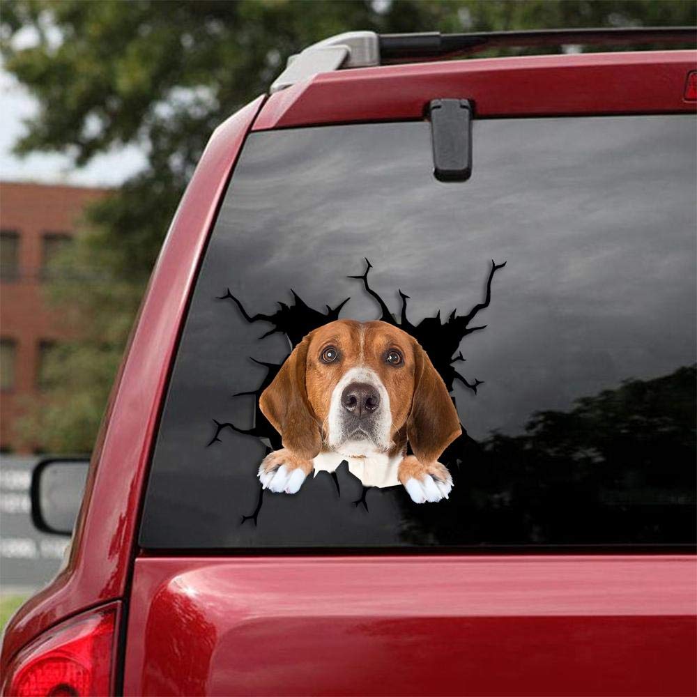 American Foxhound Car Decals - Pack of 2 Premium Vinyl Dog Stickers for Windows & Walls (8