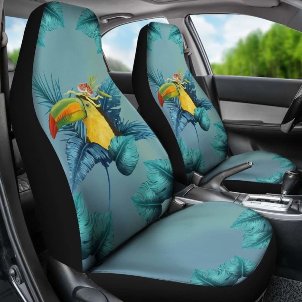 Premium Belize Car Seat Covers with Vibrant Toucan Bird Design - Universal Fit for Cars, Trucks & SUVs - Perfect for Travel, Road Trips & Tropical-Themed Decor
