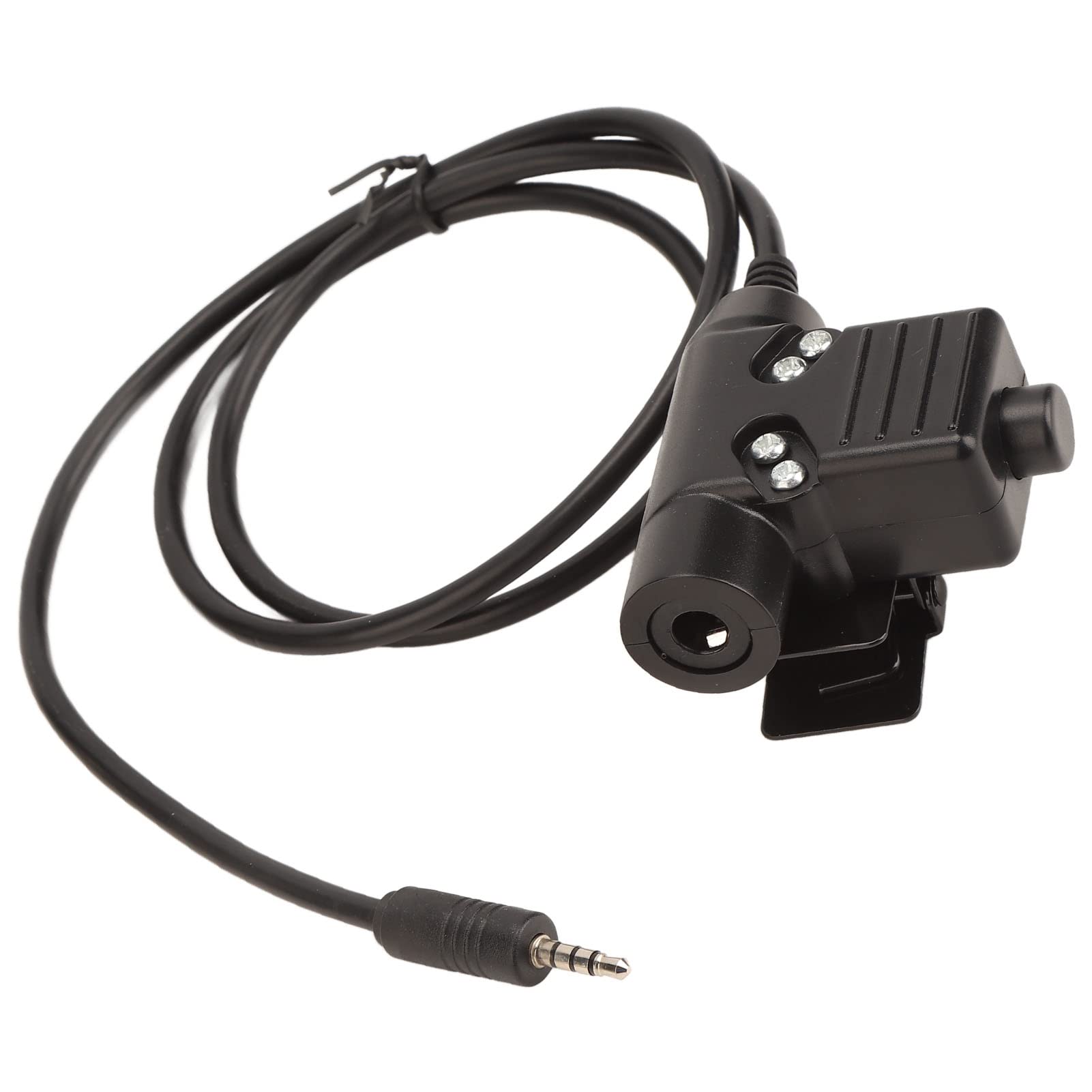 U94 PTT Tactical Headset Adapter with 3.5mm/0.1in Plug - Military-Grade Communication Cable for Two-Way Radios & Cell Phones - Durable Flexible Design for Outdoor, Airsoft & Tactical Operations