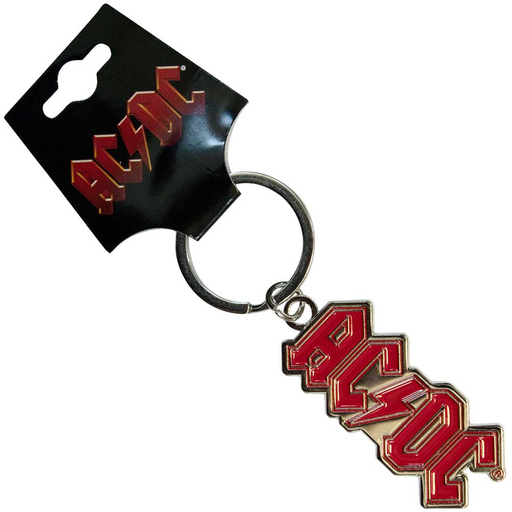 AC/DC Logo Keychain - Heavy Duty Metal Keyring for Fans - Perfect for Keys, Backpacks, and Gifts - Rock Band Merchandise & Collectibles