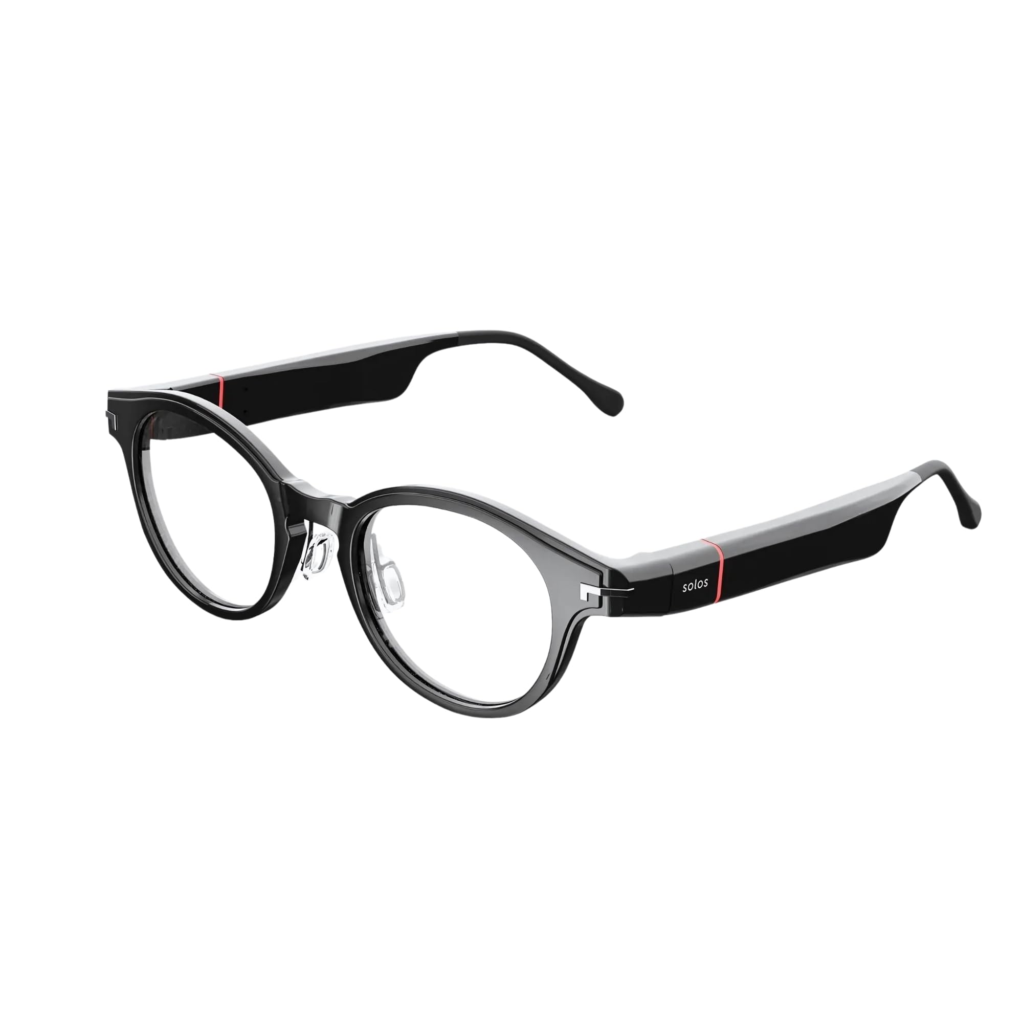 SOLOS Smart Glasses AirGo™ 3 Argon 8 - Shiny Black Bluetooth Sunglasses with ChatGPT, Stereo Speakers & Blue Light Blocking | USB-C Charging | iOS & Android Compatible | Perfect for Workouts, Driving & Digital Detox
