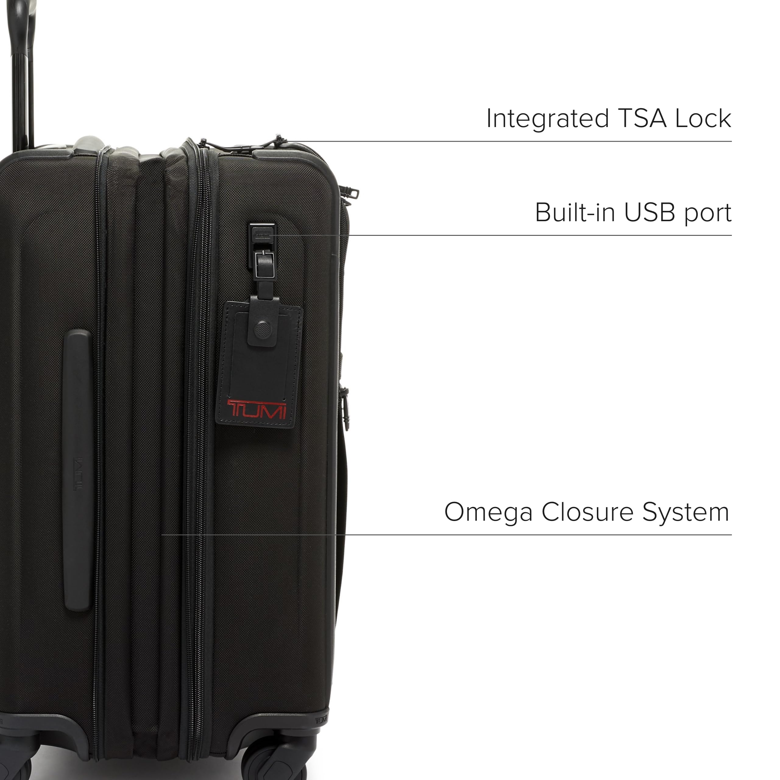 TUMI Alpha Continental Dual Access 4-Wheel Carry-On Luggage - Lightweight Rolling Suitcase with TSA Lock - Perfect for Business Travel & Weekend Getaways