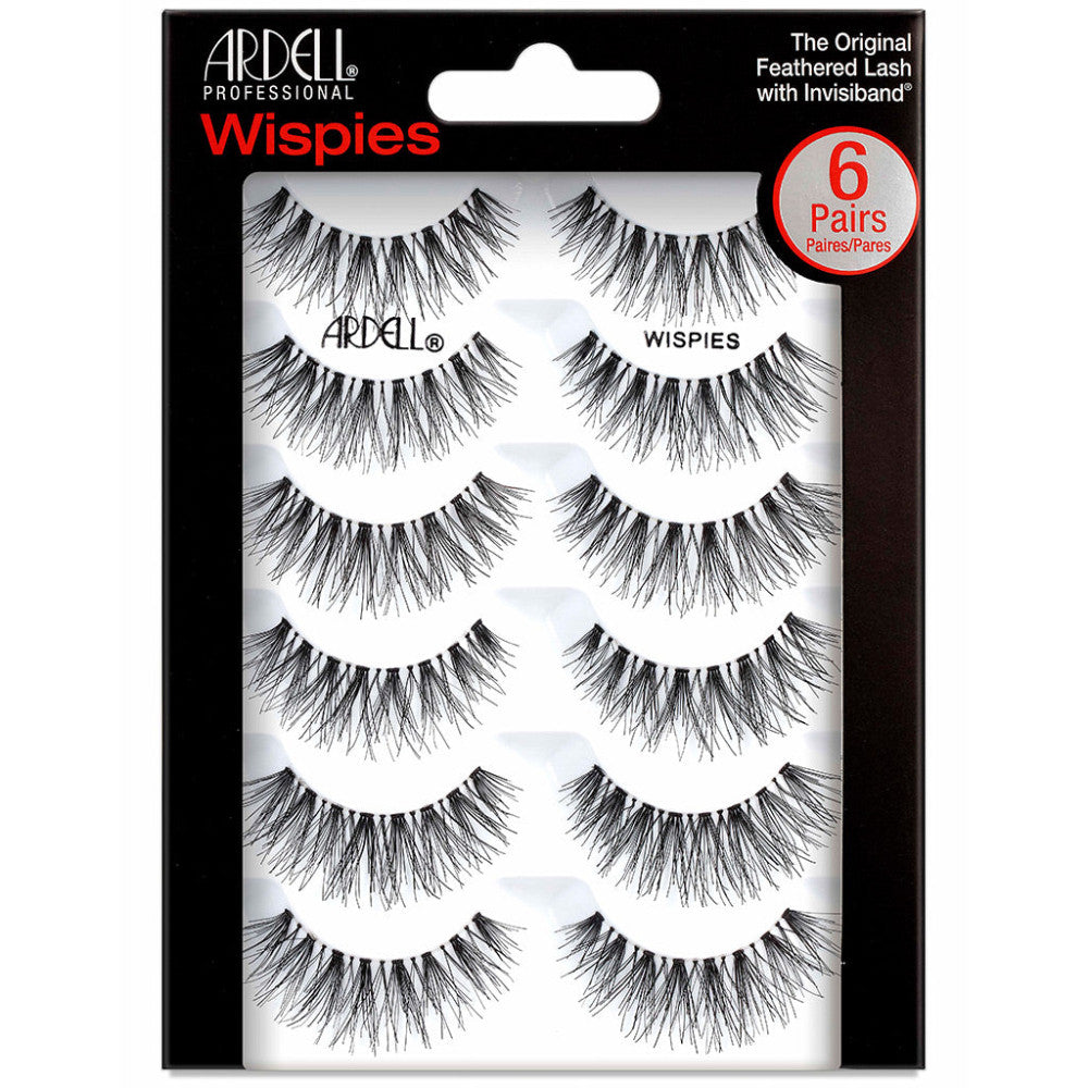 Ardell Whispies False Eyelashes 6 Pack - Natural Wispy Lashes for Everyday Wear, Parties & Special Occasions