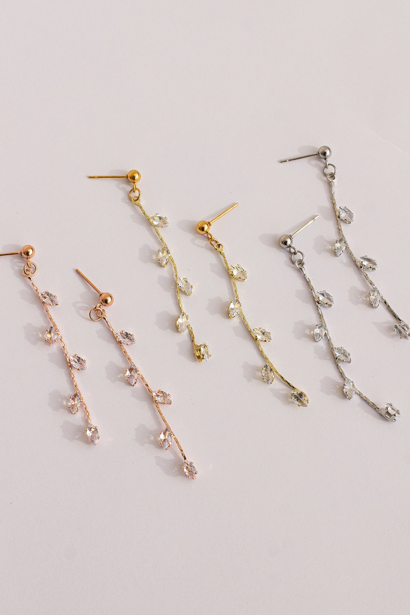 Daphne Dangle Earrings for Women - Elegant Gold Hoop Earrings with Crystals | Perfect for Parties, Weddings & Everyday Wear