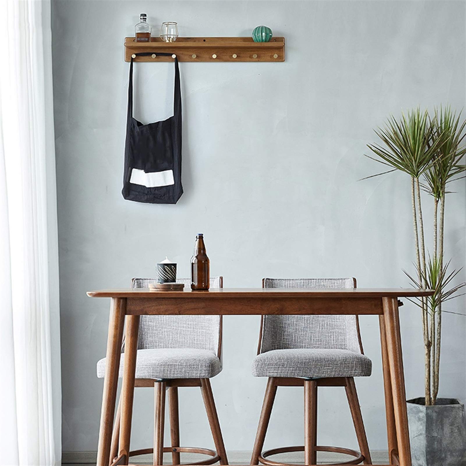 Wall-Mounted Coat Rack with 8 Hooks & Storage Shelf - Space Saving Entryway Organizer for Hats, Jackets, Bags & Accessories | Perfect for Hallway, Bedroom or Mudroom Storage