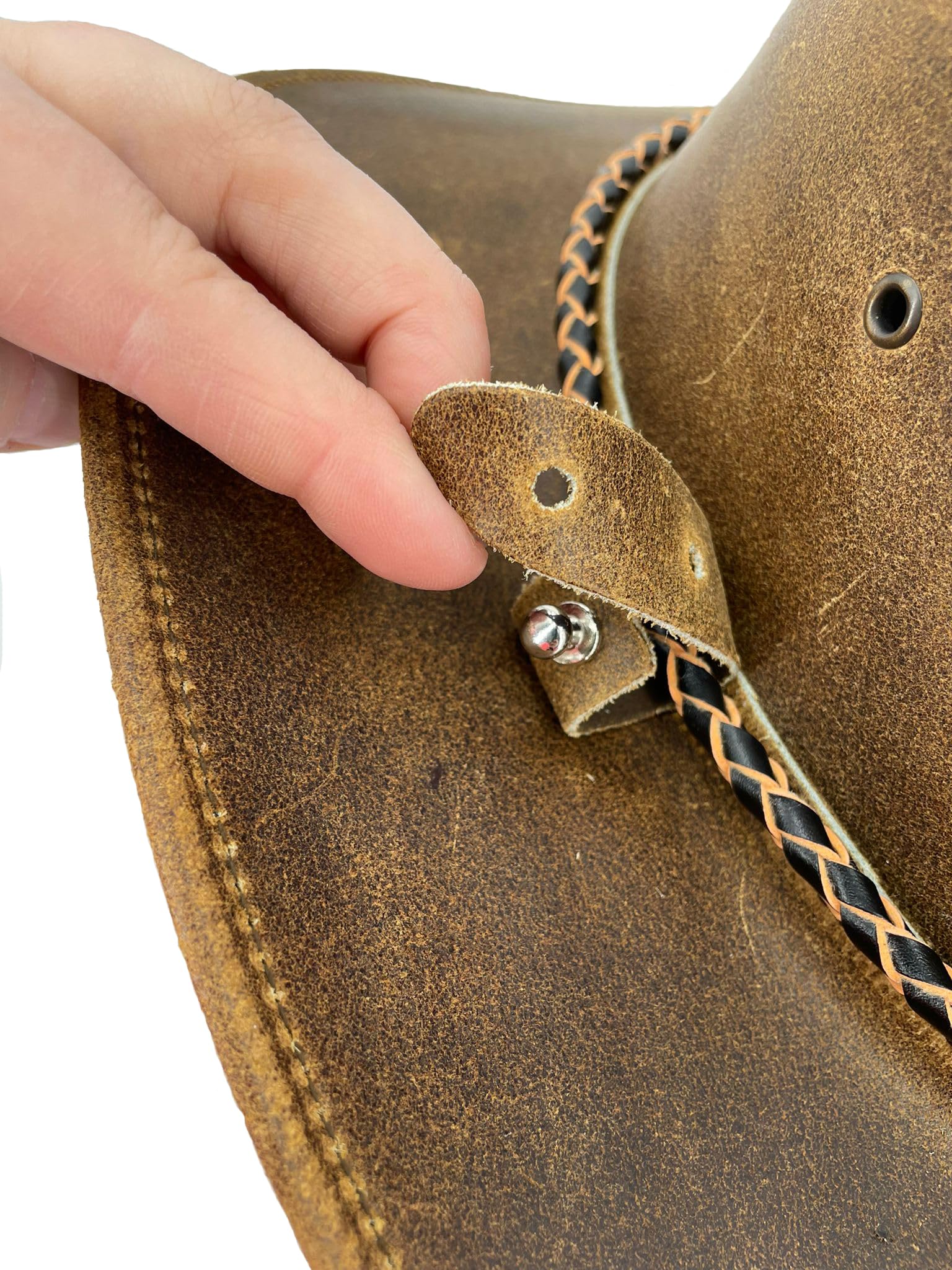 Kakadu Brumby Shapeable Leather Hat for Men & Women - Adjustable Western Cowboy Hat for Outdoor, Rodeo, and Country Fashion