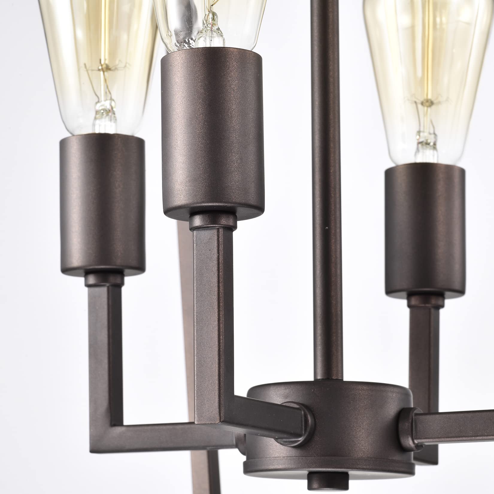 MICSIU 900004 Oil Rubbed Bronze Pendant Light Fixture - E26 Base Hanging Chandelier for Kitchen Island, Dining Room & Living Room - Perfect for Table Lighting, Home Decor & Modern Interior Design