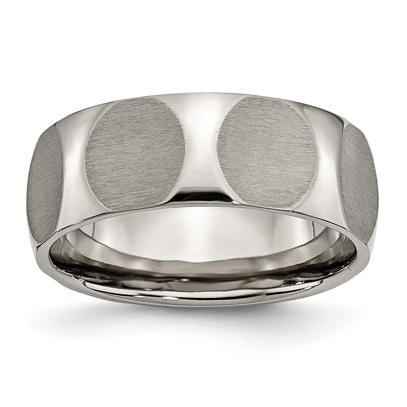 8mm Satin Titanium Men's Wedding Band Ring - Durable & Comfortable for Everyday Wear, Anniversary, and Special Occasions