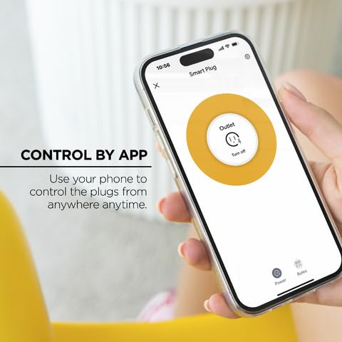Merkury Smart Plugs - WiFi Outlet with Alexa & Google Home Compatibility, Smart Socket with Timer & Remote App Control, 2.4GHz Only - Perfect for Home Automation & Smart Lighting Control