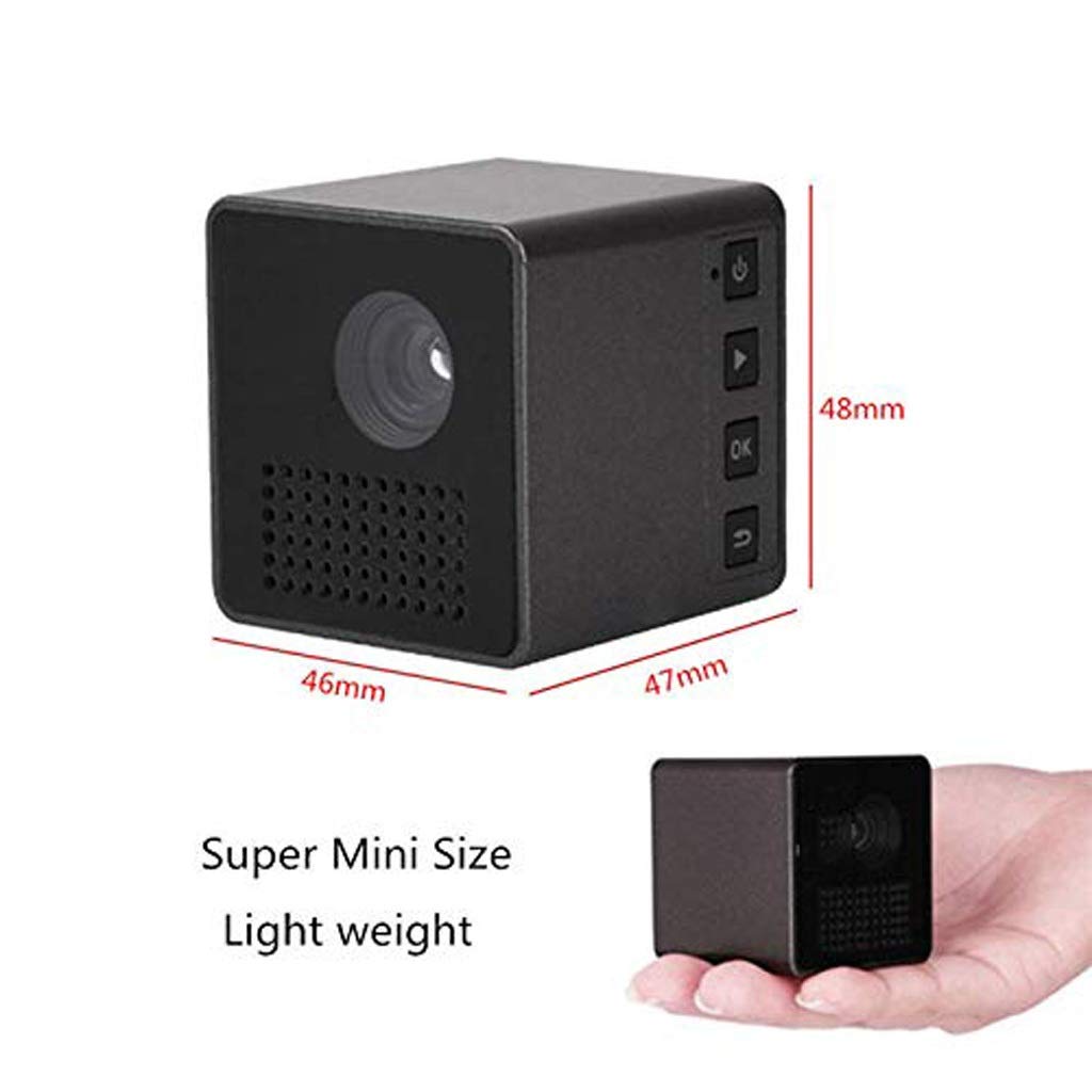RYMMKOP Mini Projector - Portable Smart DLP Projector for Home Theater, Outdoor Movies & Presentations | Compact HD Projector with Mobile Bracket - Perfect Gift for Movie Nights, Camping & Business Meetings