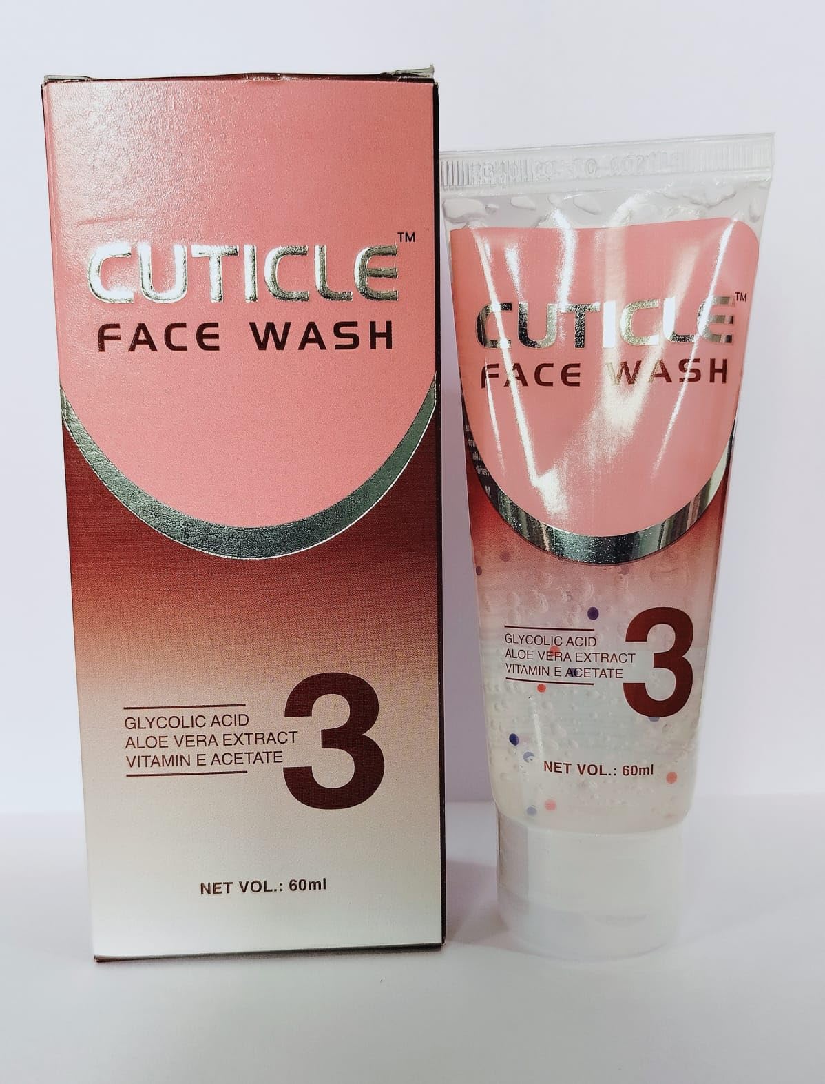 Cuticle Face Wash Gel 60ml - Gentle Exfoliating Facial Cleanser for Acne & Blackheads - Perfect for Daily Skincare Routine