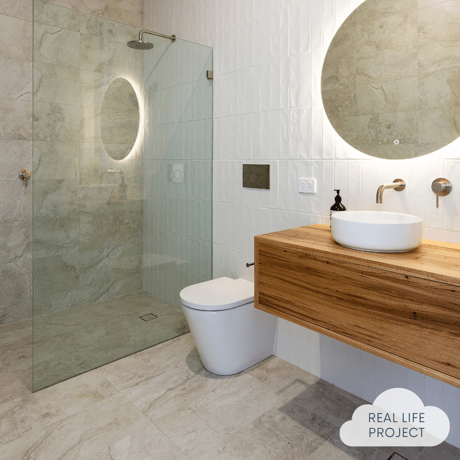 Byron Travertine Look Ivory Matte Tile - Natural Stone Effect Ceramic Floor & Wall Tile for Bathroom, Kitchen, and Living Room Decoration