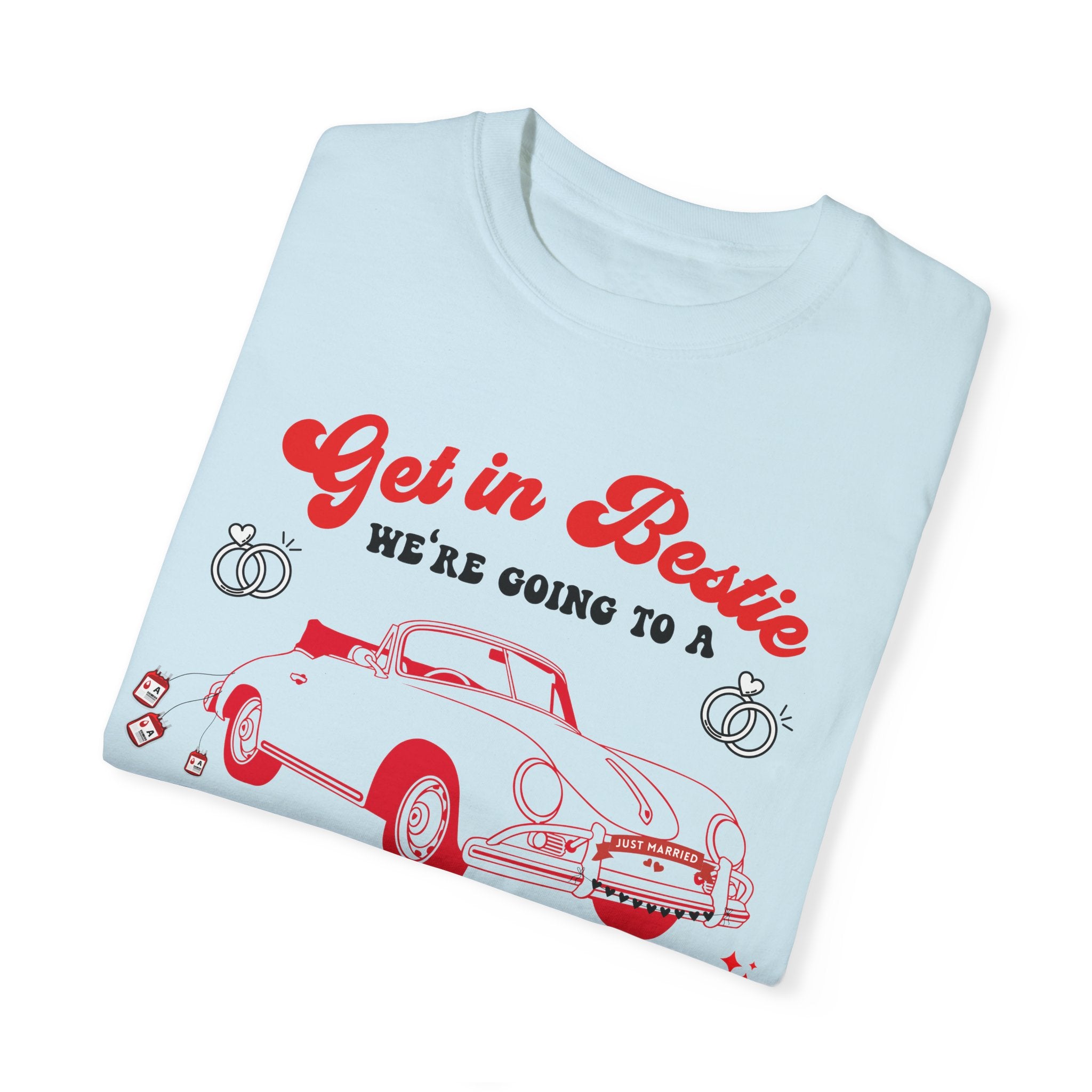 Bestie June Wedding T-Shirt - Cute Matching Bride Squad Outfit for Bachelorette Party & Bridal Shower