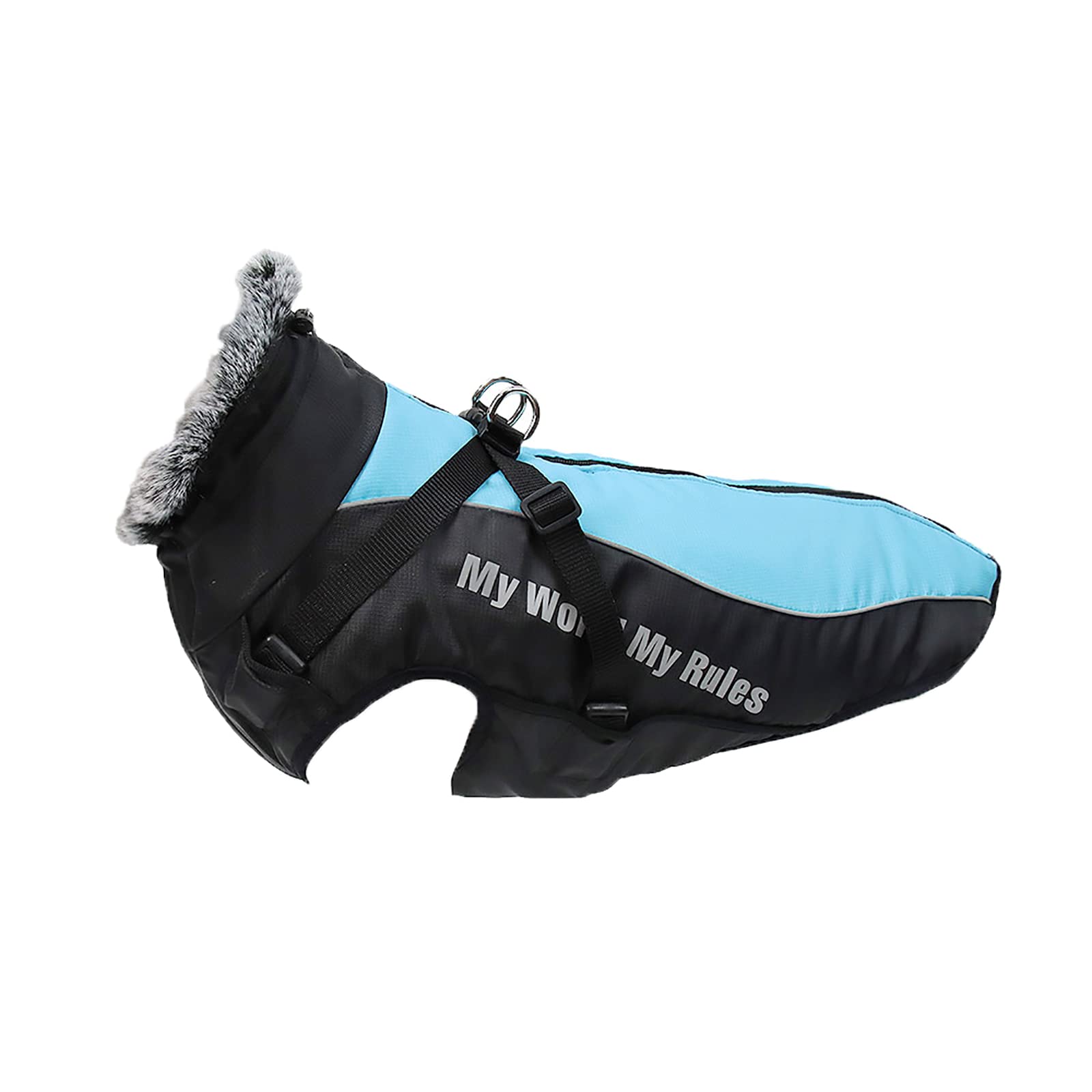 **TJSS Waterproof Dog Coat - Windproof Reflective Winter Jacket for Medium & Large Dogs, Warm Dog Vest for Cold Weather (Blue, Size 4XL) - Ideal for Outdoor Walks, Hiking & Winter Adventures**