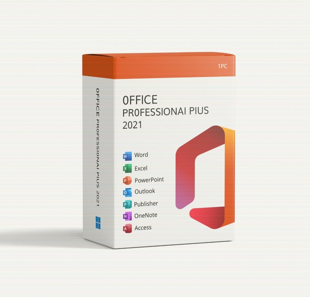 Microsoft Office Professional 2021 - Lifetime License for 1 PC | Word, Excel, PowerPoint, Outlook | Perfect for Home Office, Business & Remote Work