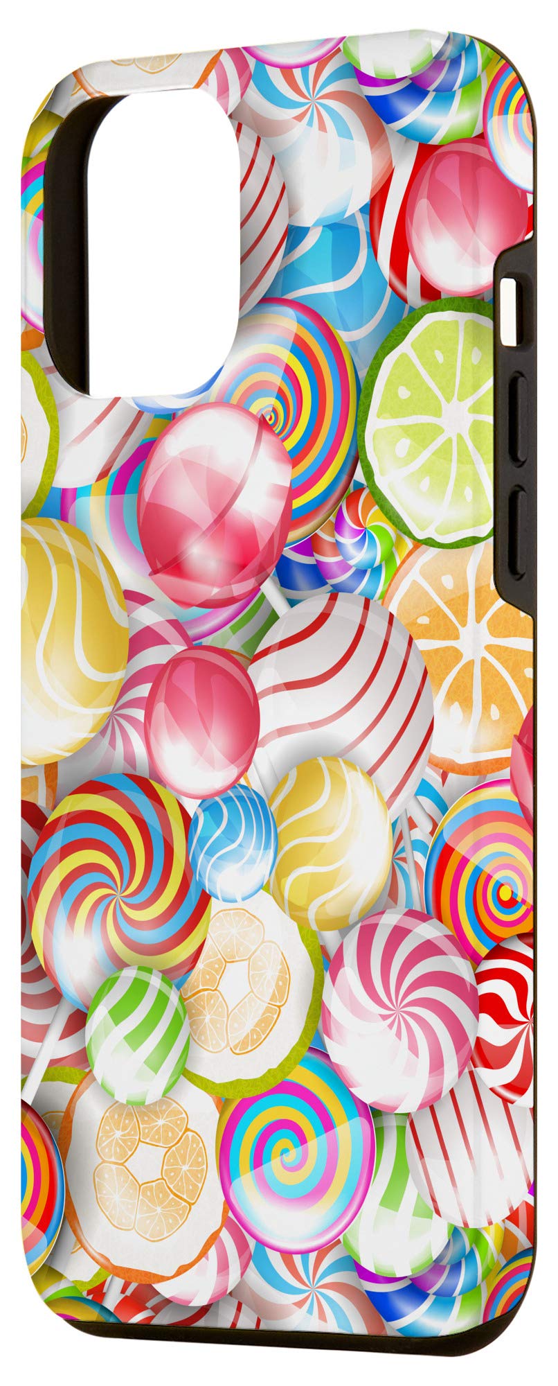 iPhone 12 Pro Max Candy Color Phone Case - Sweet Lollipop & Gumdrop Design, Shockproof Protective Cover for Women & Girls - Perfect for School, Work, and Everyday Use