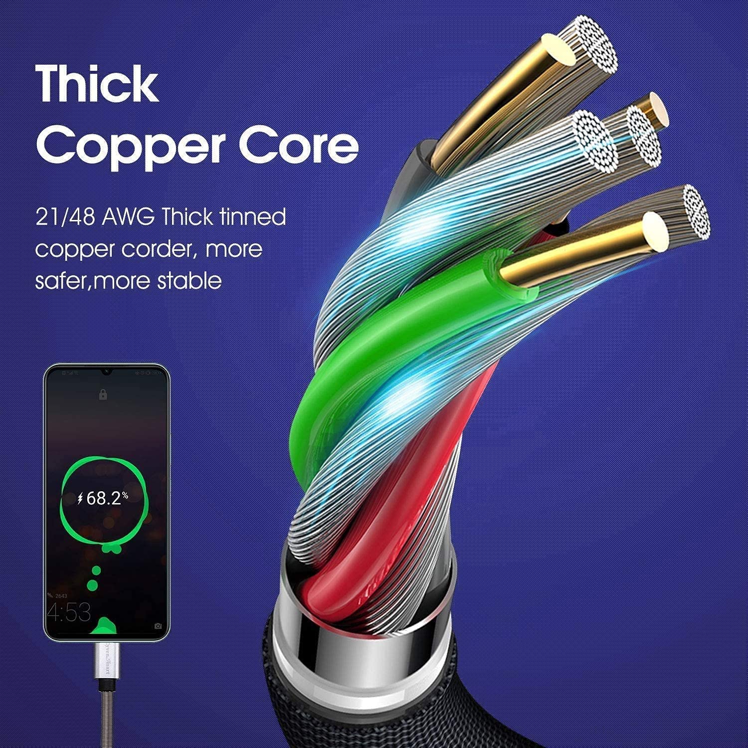 Fast Charging USB C Cable for Motorola E20 E30 E40 E32 | 3A Quick Charge Sync Cord for Android Phones | Moto E7 E7i Power Compatible | 1Meter Rose Pink Cable | Perfect for Home, Office & Travel Charging