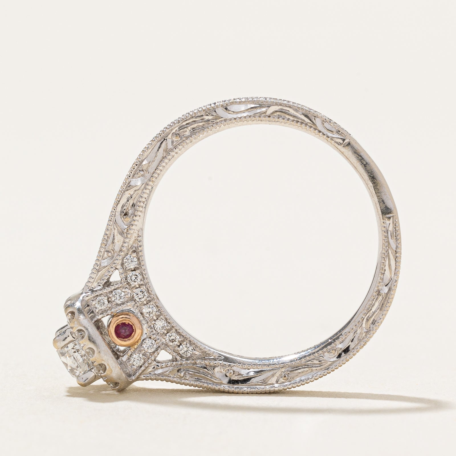 Michael Hill Halo Diamond Engagement Ring 0.70ctw, 0.02ctw, Size 5 - Perfect for Proposals, Weddings & Anniversary Gifts
