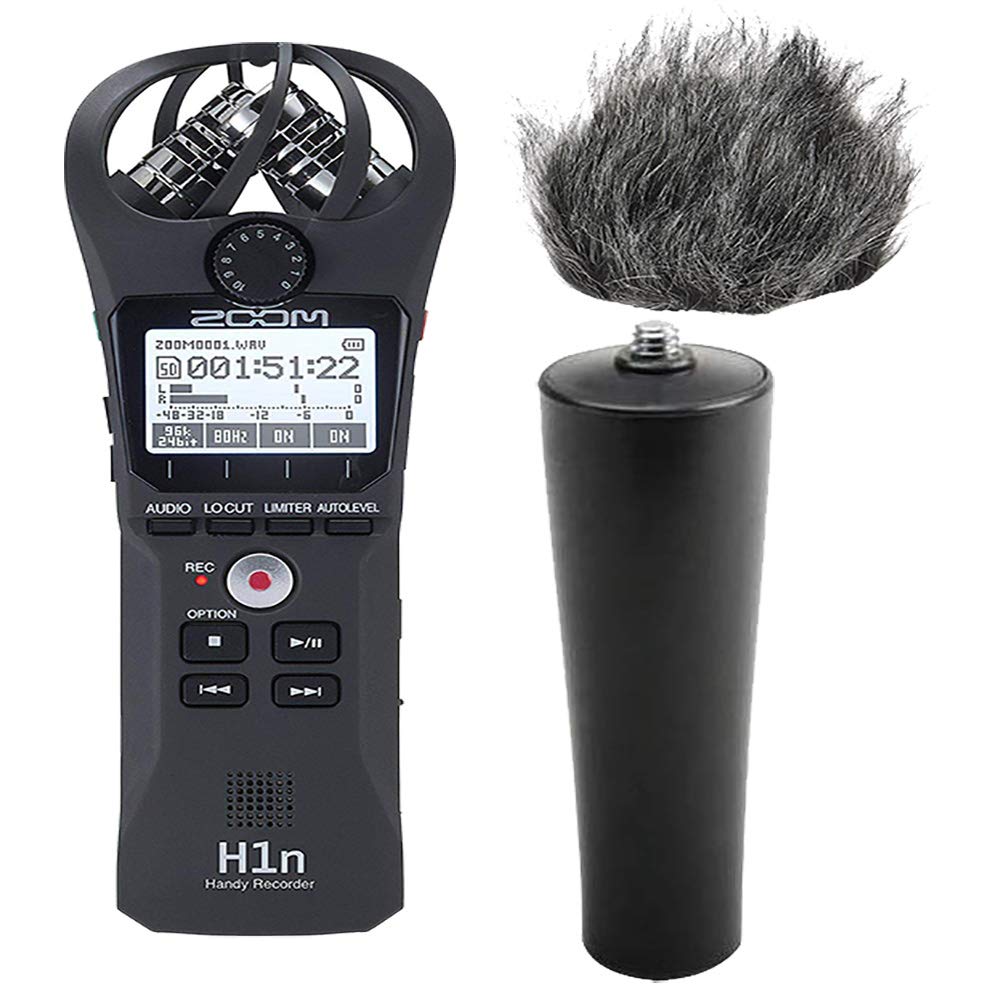 Zoom H1n Portable Handy Recorder with MA2 Mic Clip & Windscreen - Professional Audio Recording for Podcasts, Interviews, and Field Recording