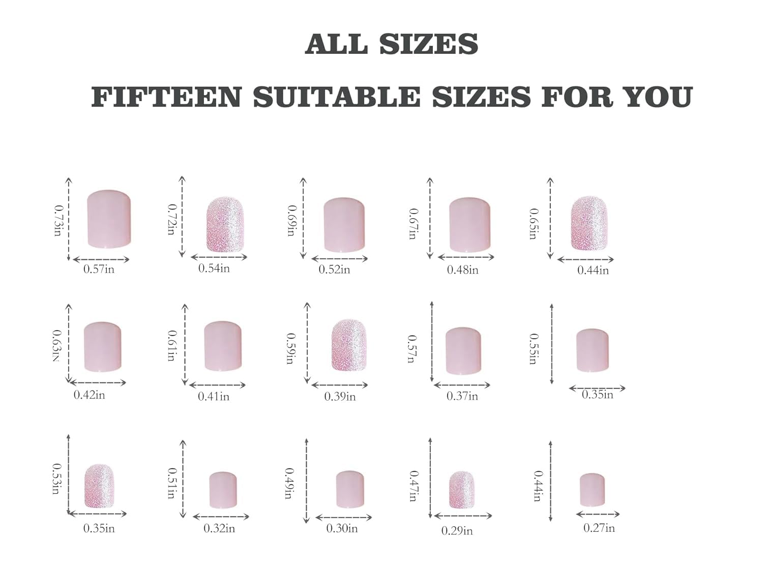 Short Round Press On Nails - 24Pcs Natural Glitter Acrylic Fake Nails with Glossy Finish, Reusable & Perfect Fit for Everyday Wear, Parties, and Special Occasions