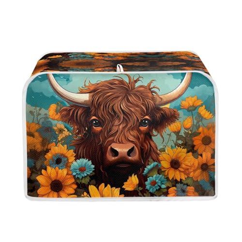 Highland Cow Sunflower
