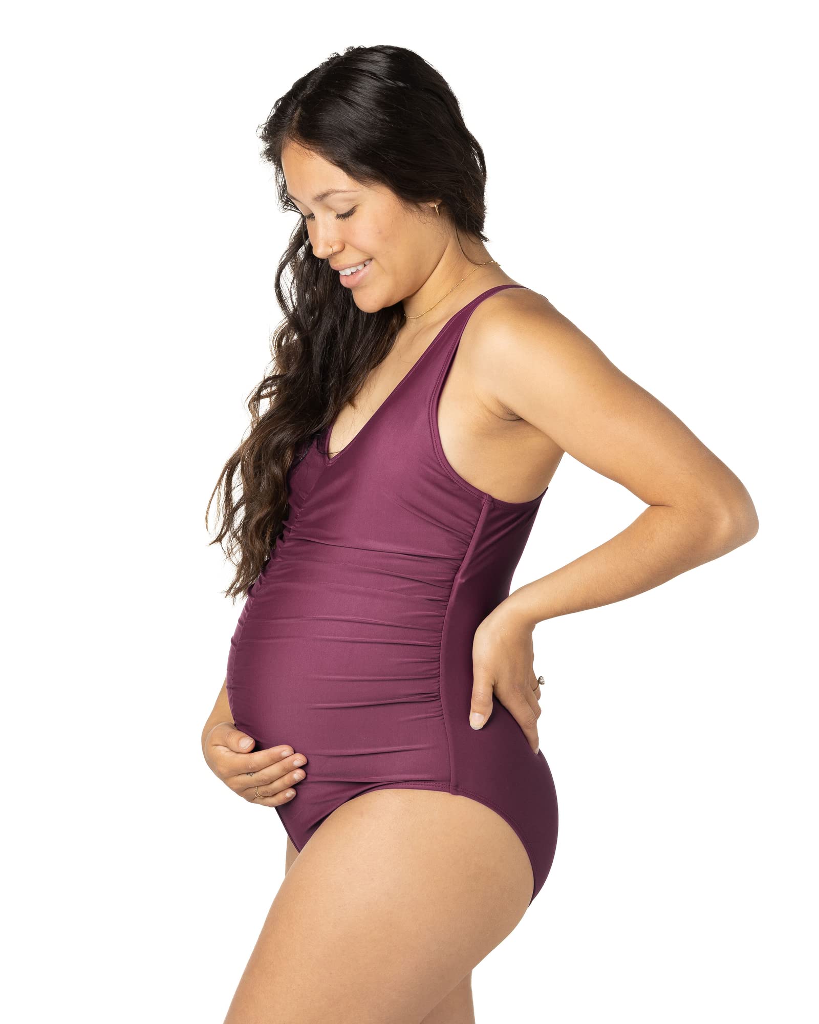 Kindred Bravely Gathered One Piece Maternity Swimsuit for Women - Comfortable & Stylish Pregnancy Bathing Suit | Perfect for Beach, Pool & Maternity Photos