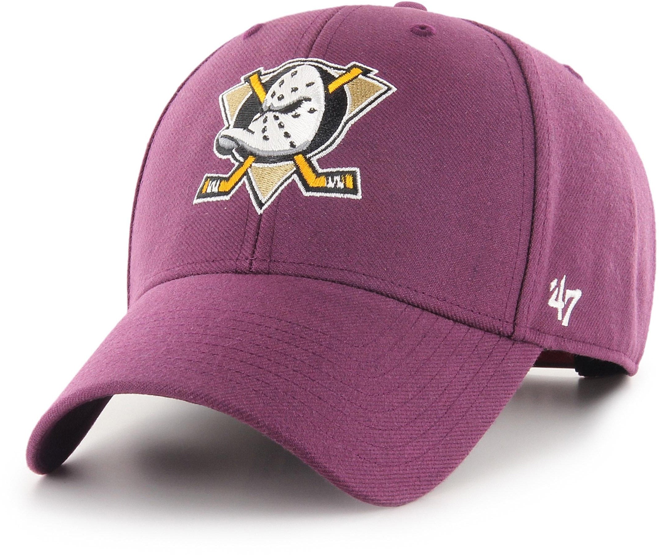 Anaheim Ducks 47 Brand MVP Plum NHL Team Snapback Cap - Official NHL Hockey Hat for Men & Women - Perfect for Games, Fan Gear & Streetwear Fashion