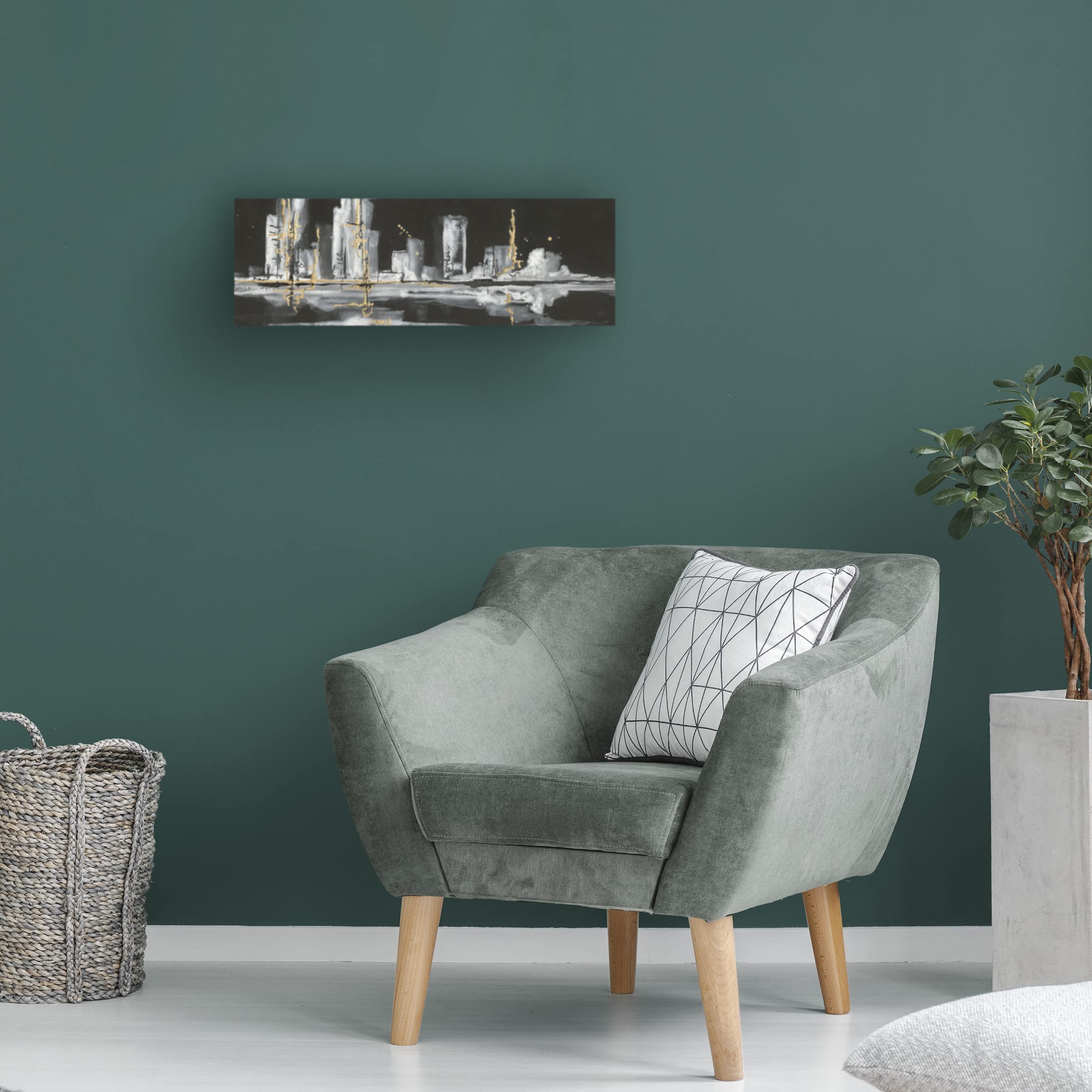 Urban Gold V Canvas Wall Art by Chris Paschke - Modern Abstract Painting for Living Room, Bedroom & Office Decor | Trademark Fine Art Collection