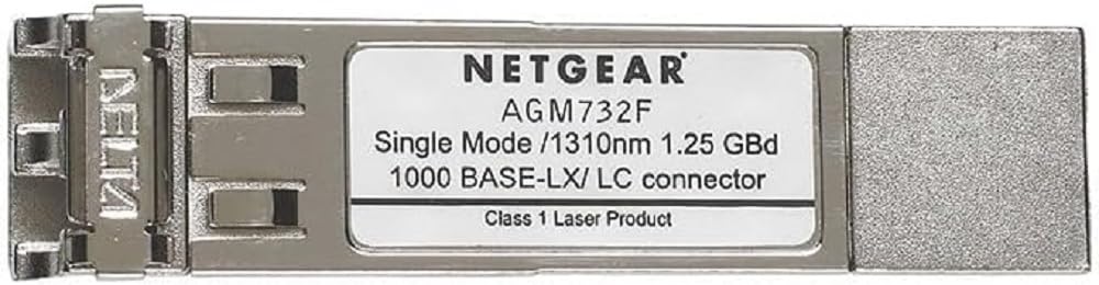 NETGEAR AGM732F 1000BASE-LX SFP Fiber Optic Transceiver Module - High-Speed Gigabit Ethernet for Data Centers, Enterprise Networks & Telecom Applications