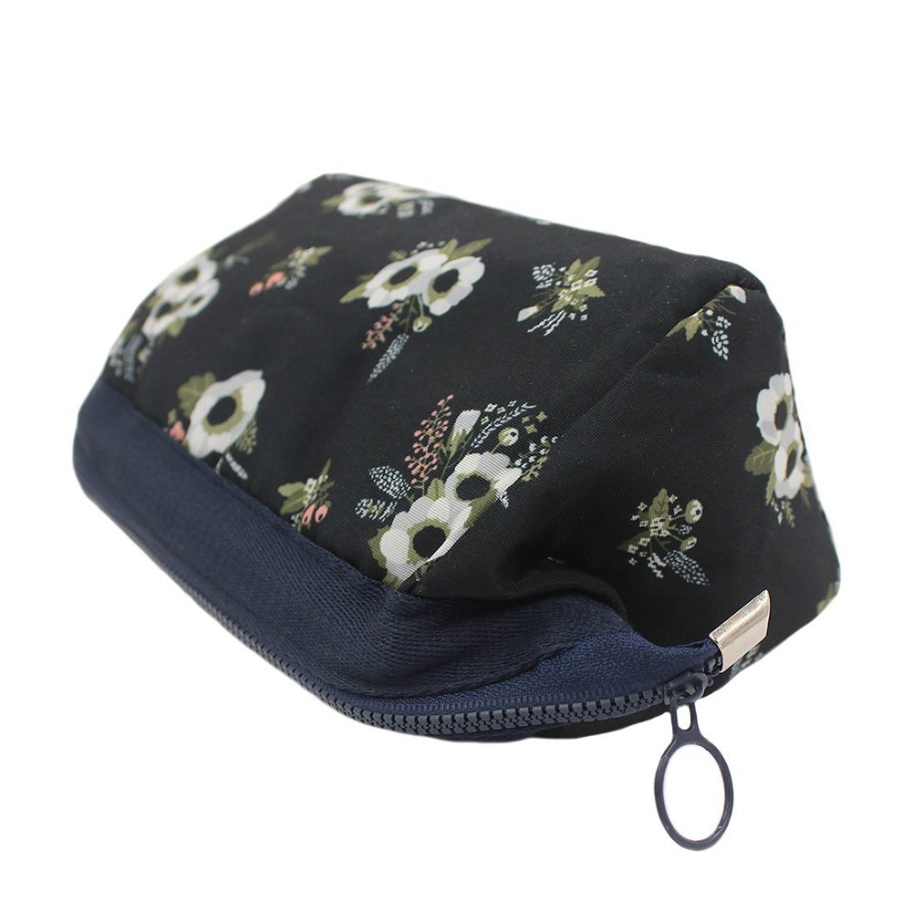 Waterproof Travel Makeup Bag Organizer - Portable Cosmetic Pouch with Zipper for Women | Navy Blue Cosmetic Case for Brushes & Toiletries | Perfect for Vacation, Gym, Airplane Carry-on & Daily Use