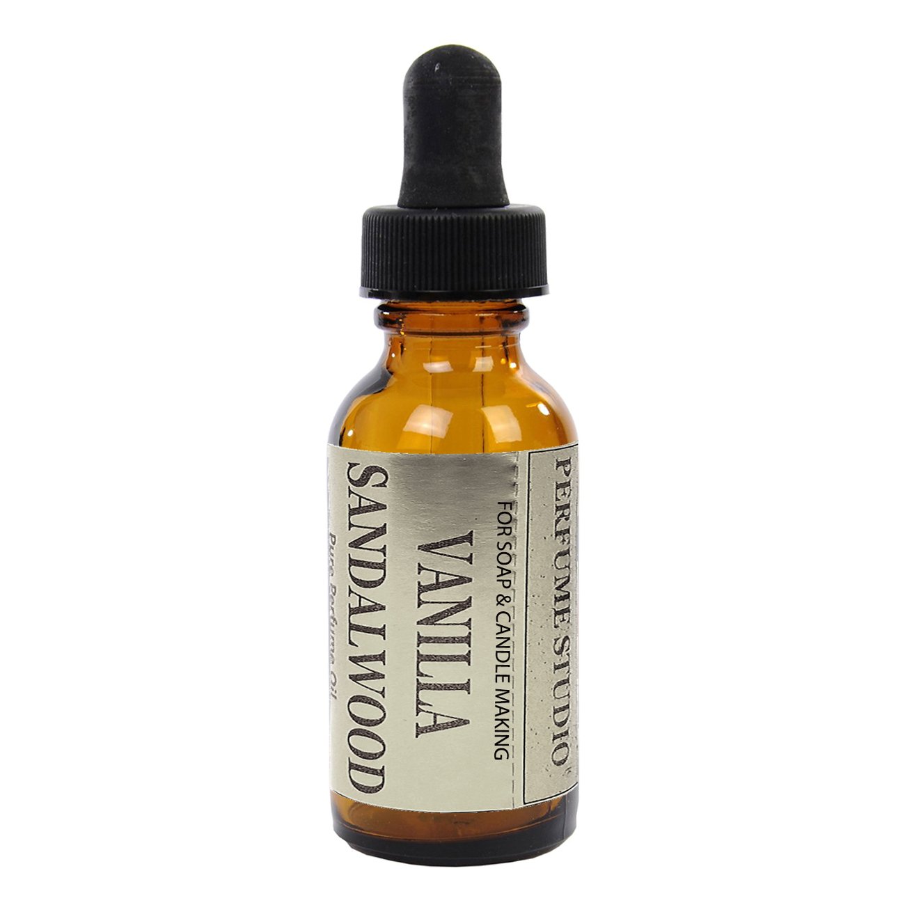 Premium Vanilla Sandalwood Fragrance Oil - 1oz Amber Glass Dropper Bottle, High Grade Concentrated Essential Oil for Soap Making, Candle Making, Diffusers, Room & Car Fresheners - Perfect for Aromatherapy, Relaxation & Home Spa