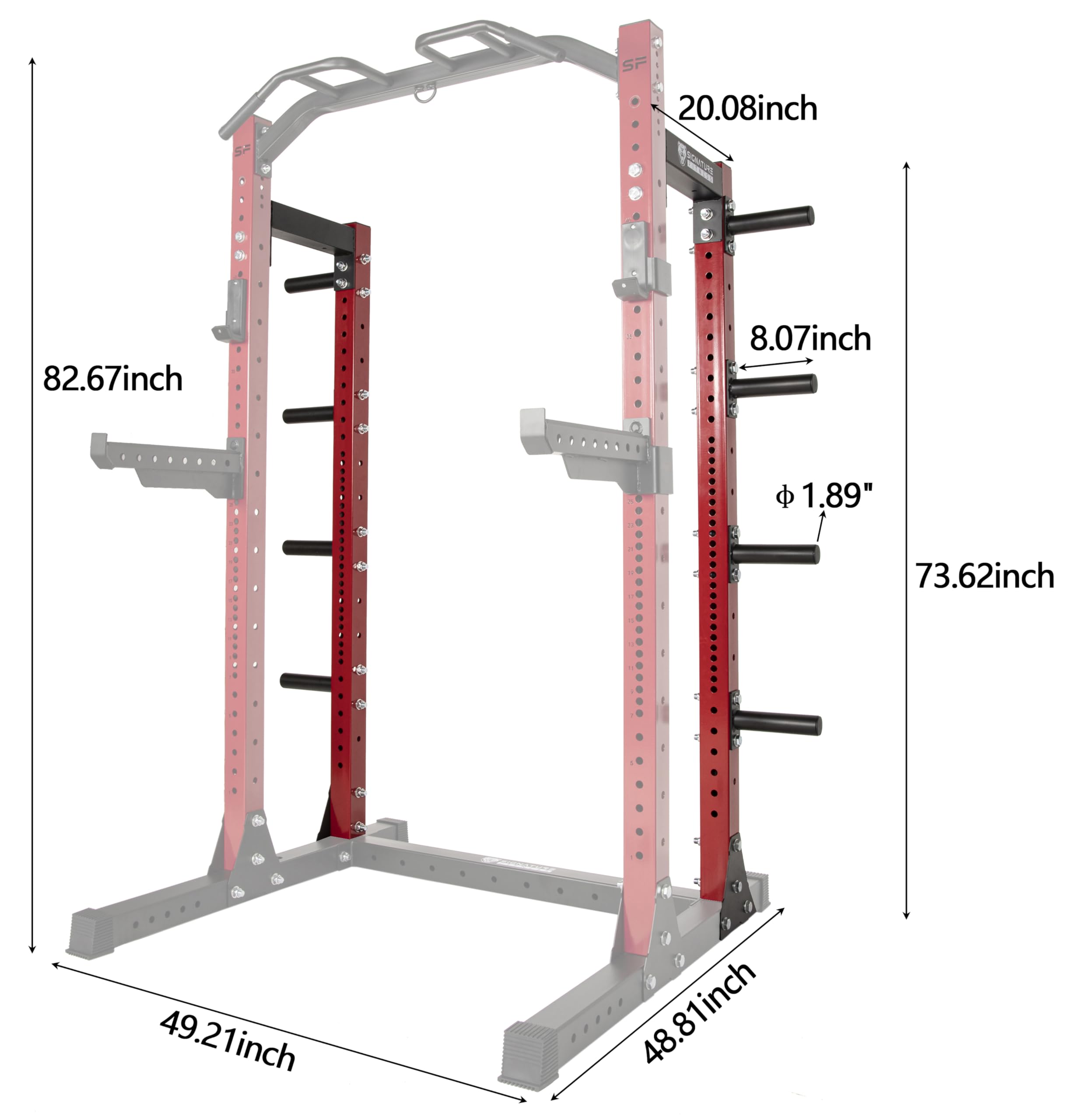 SF-SS1 1000LB Capacity Power Rack Squat Stand - 3