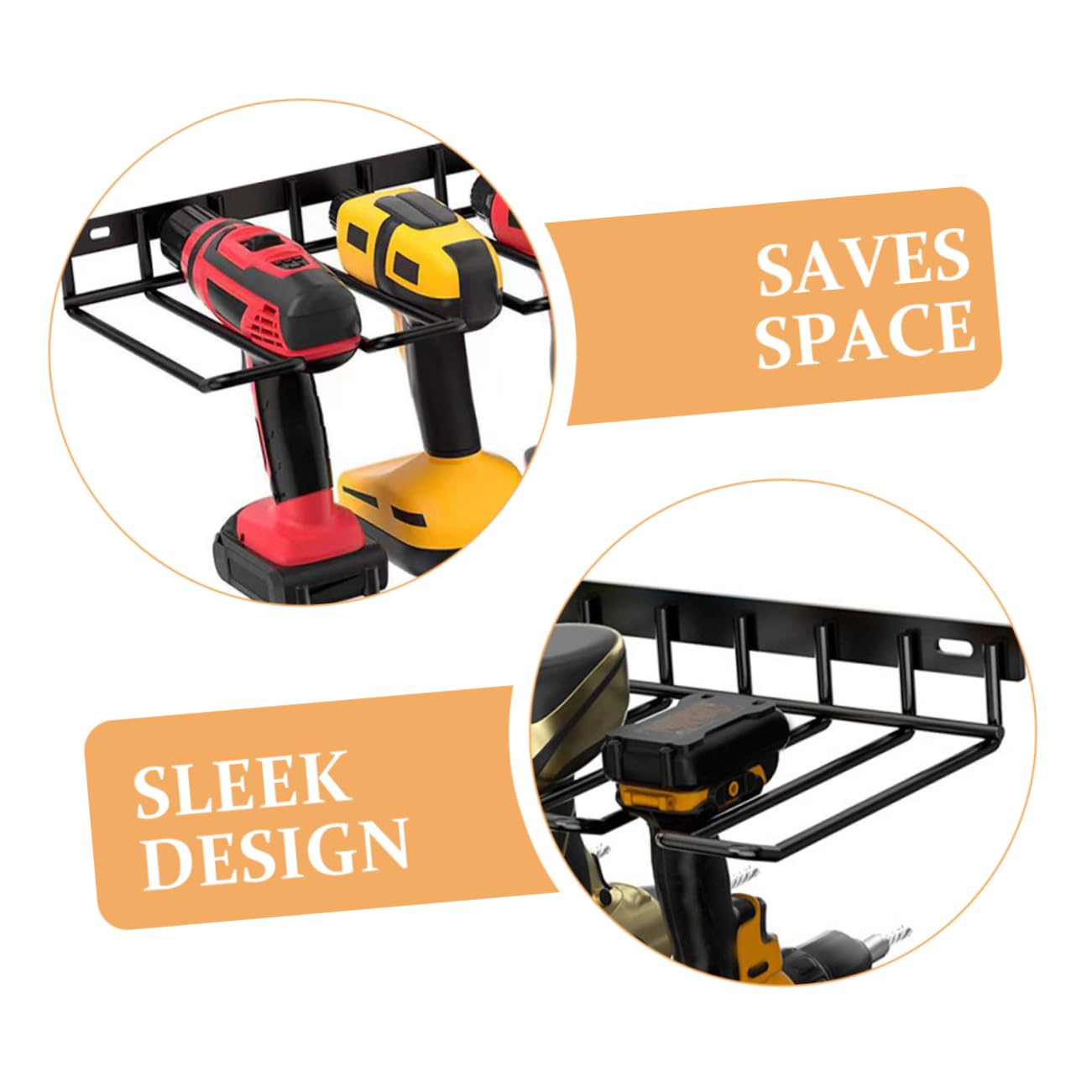 Jojofuny Electric Drill Storage Rack - Iron Tool Organizer for Cordless Drills & Power Tools - Workshop Use