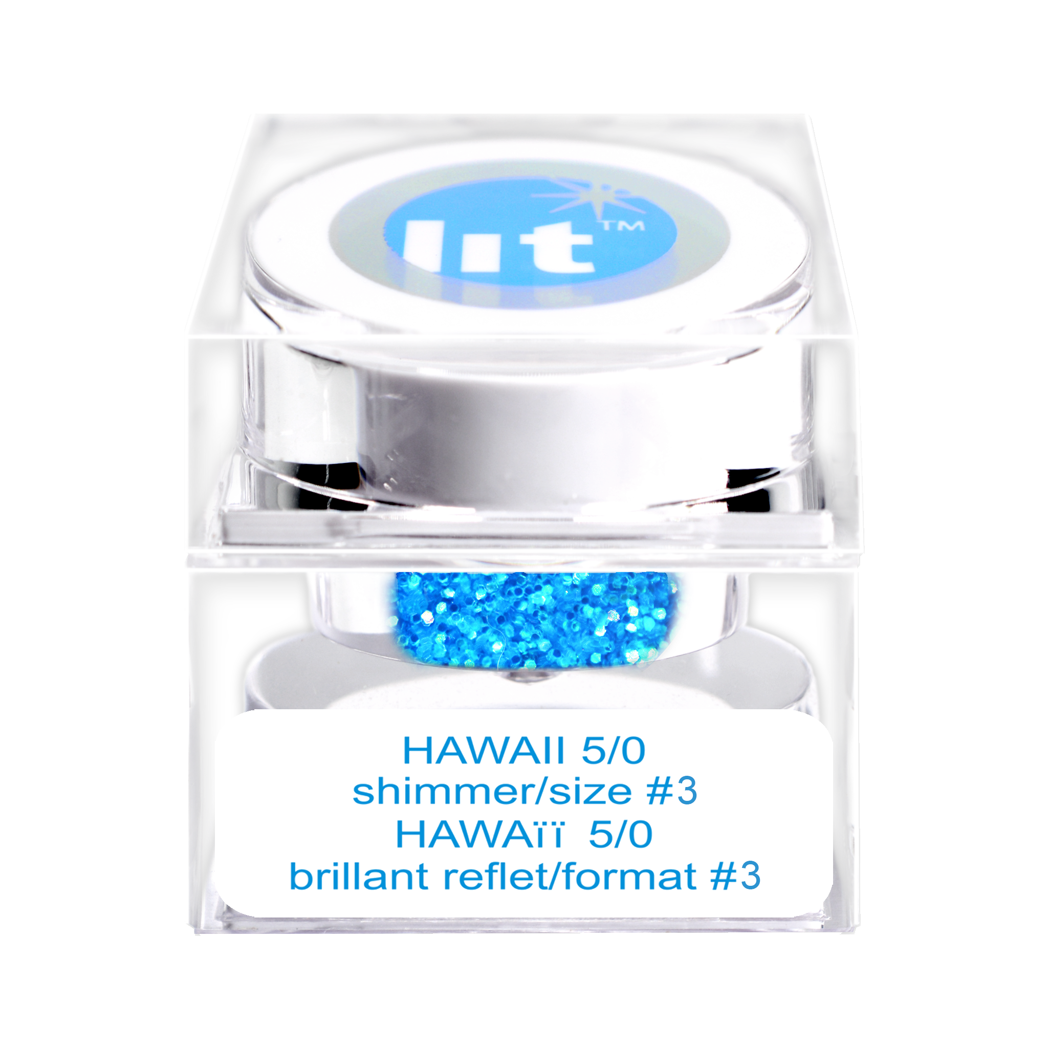 Hawaii 5-0 Glitter Shimmer Powder for Nails, Crafts & DIY Projects - Sparkling Cosmetic Glitter for Makeup, Body Art, Scrapbooking & Party Decorations