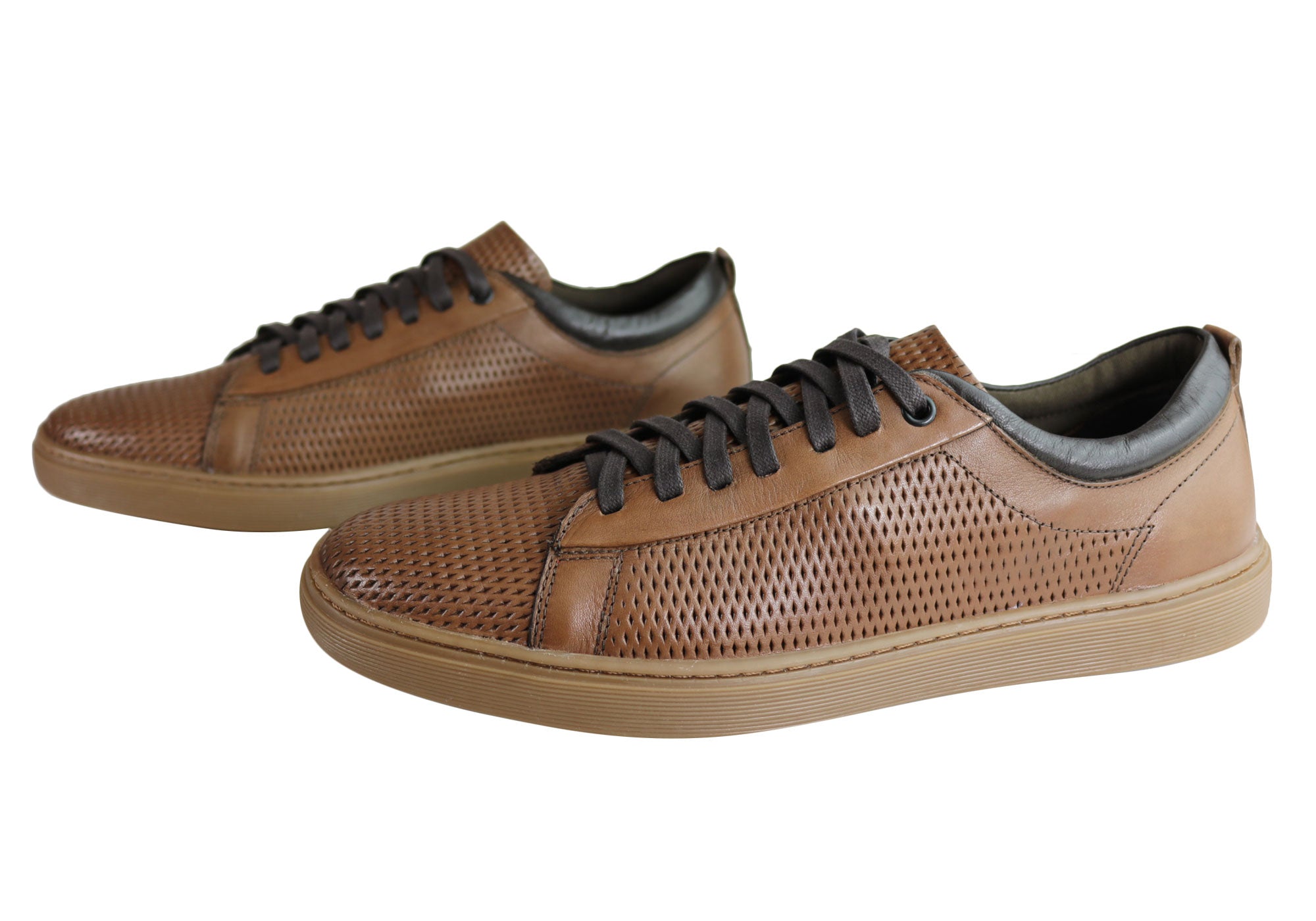 Ferricelli Finch Men's Genuine Leather Lace-Up Casual Shoes - Handcrafted in Brazil - Perfect for Office, Dating & Everyday Wear