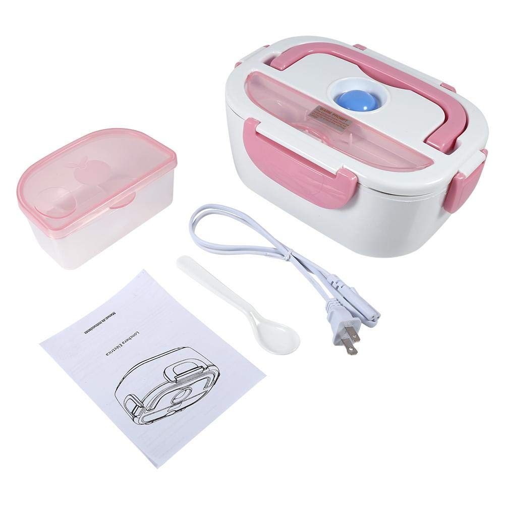 1.5L Portable Electric Lunch Box - Food Heating Warmer for Home, Office & School - Bento Style Hot Meal Container (Pink-White) | Perfect for Commuting, Travel & Outdoor Activities