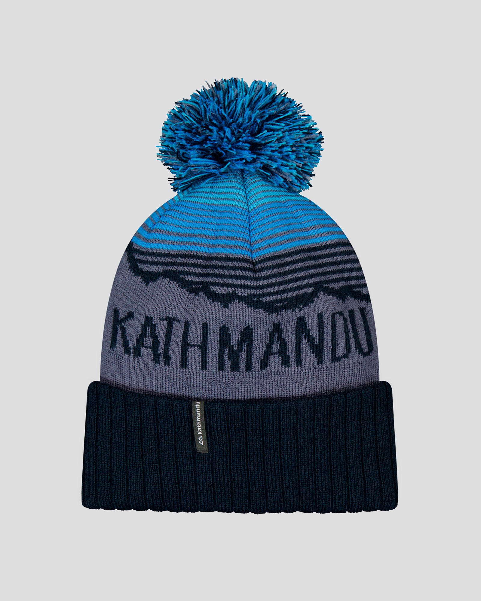 MTN Skies Pompom Beanie - Soft Winter Knit Hat for Women & Men - Navy Sea Blue - Cozy Outdoor Beanie for Skiing, Hiking & Cold Weather