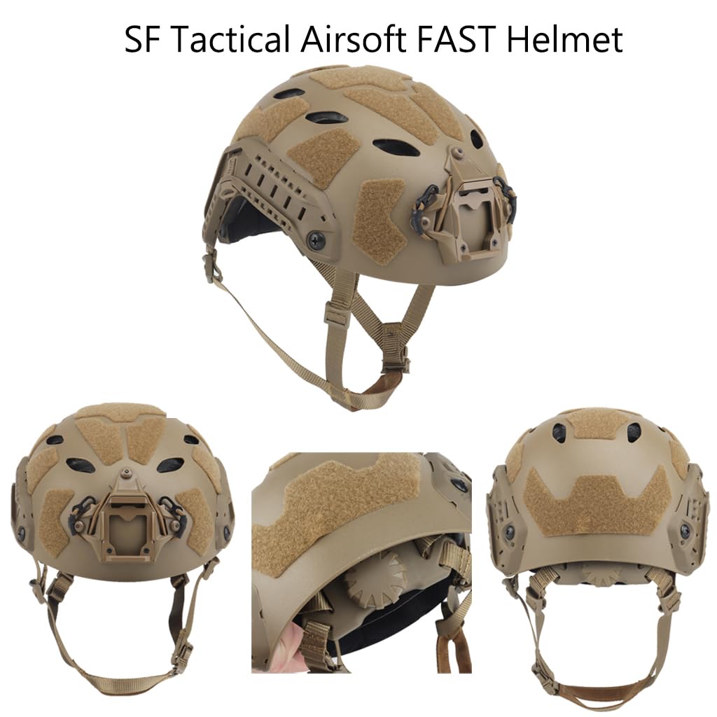 ZJIEYU Airsoft Fast Helmet with Half Mask & Goggles - Tactical Helmet Set with Multicam Cover for Airsoft, Hunting, Paintball, BB & CS Games | Perfect for Outdoor Sports & Tactical Training