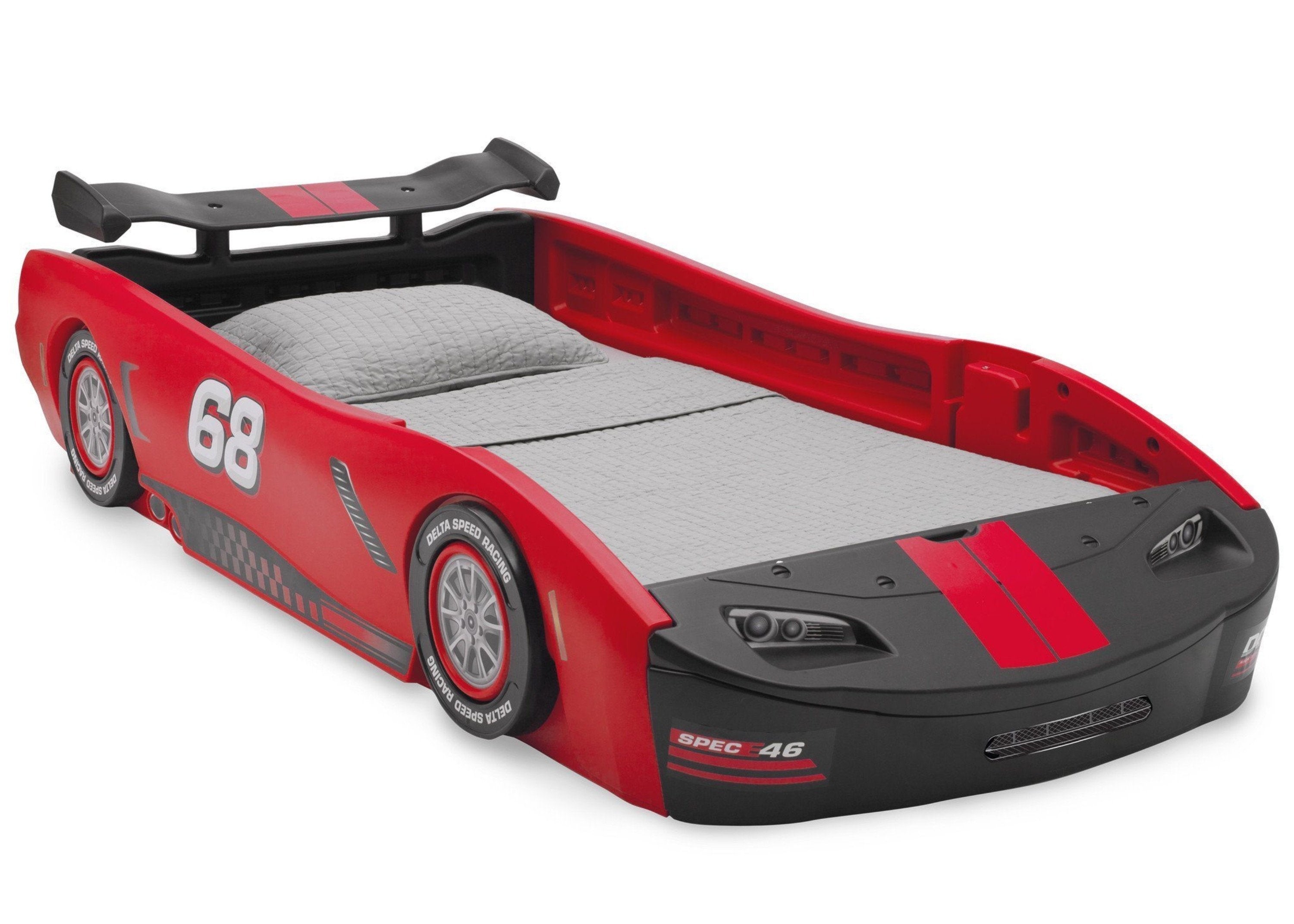 Turbo Race Car Twin Bed for Kids - High-Speed Design Themed Bedroom Furniture for Boys & Girls - Perfect for Racing Enthusiasts' Bedrooms and Playrooms