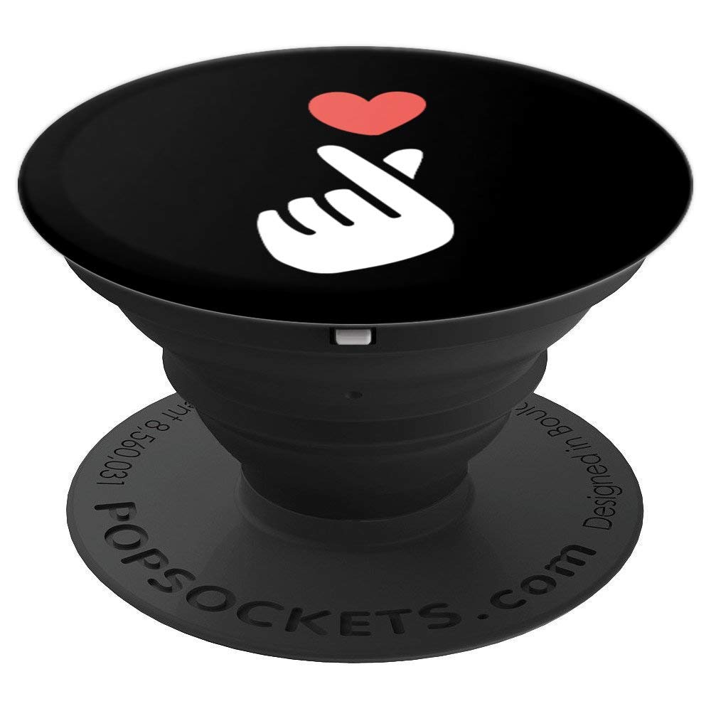 Korean K-POP 'I Love You Saranghae' Hand Heart Symbol PopSockets - Phone Grip & Stand for iPhone, Samsung, Tablets - Perfect for K-POP Fans, Concerts & Daily Use