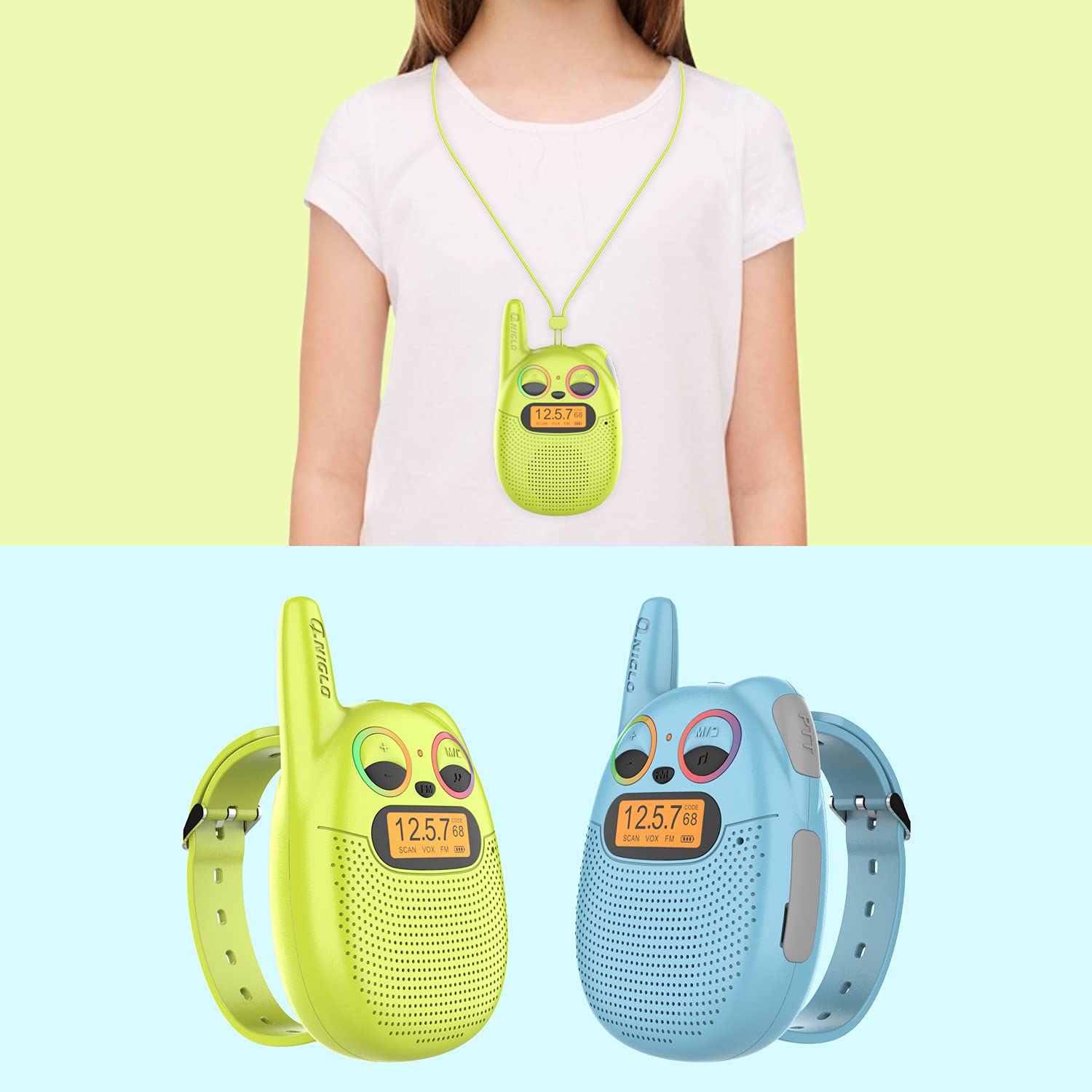 Rechargeable Kids Walkie Talkies 4 Pack - Best Toys for Boys & Girls Ages 3-14, Long Range Two Way Radios for Outdoor Adventures, Camping, Hiking & Backyard Games - Perfect Christmas Birthday Gifts for 5-10 Year Olds