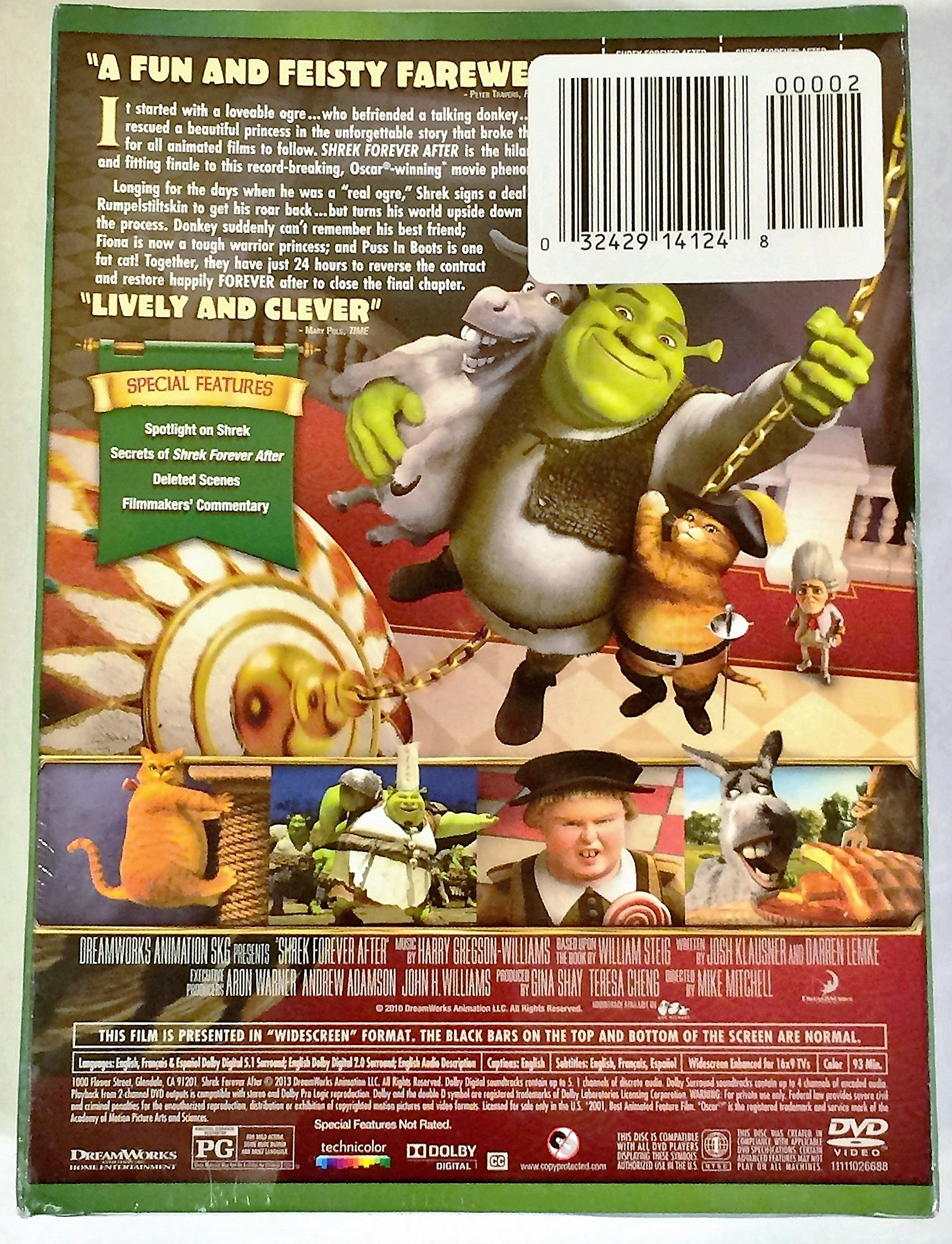 Shrek Forever After DVD with TY Beanie Baby Donkey - Perfect Gift Set for Kids & Collectors, Movie Night Fun