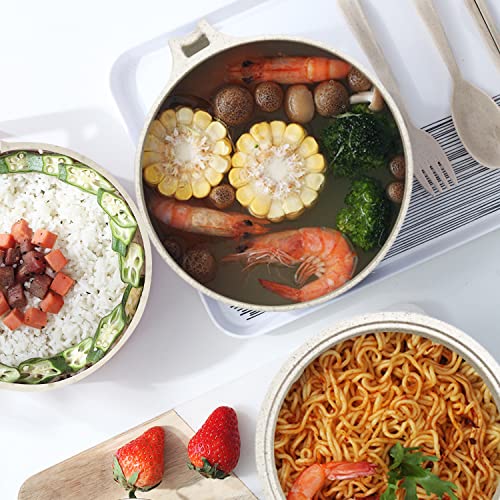 33oz Microwave Safe Ramen Noodle Bowl Set with Chopsticks - BPA Free, Durable & Leak-Proof - Perfect for College Dorm, Office Lunch & Quick Meals