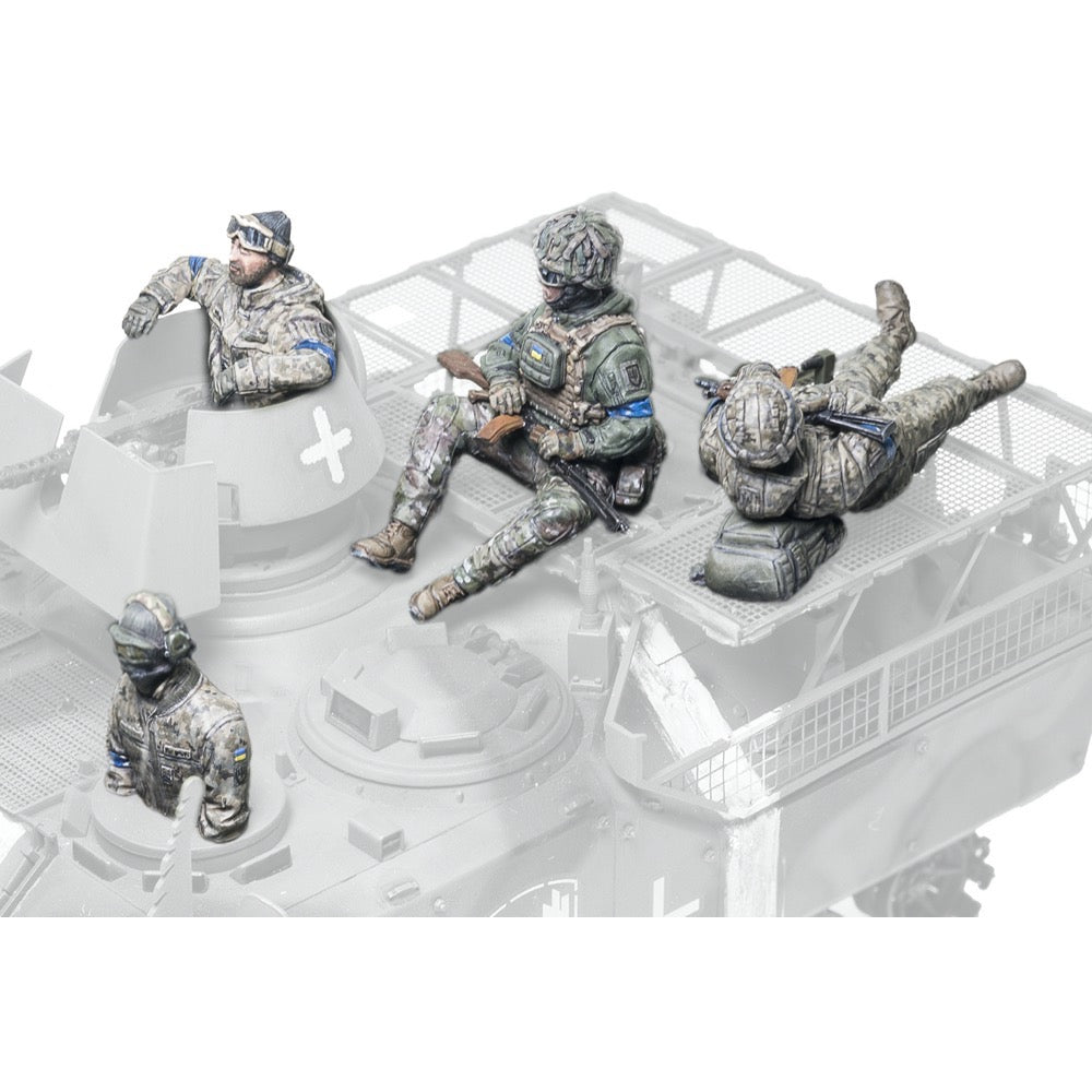 AFV HF772 1/35 Scale Ukrainian YPR 765 PRI.50 APC Crew - 4 Highly Detailed Military Model Figures for Diorama Building & Wargaming Scenes