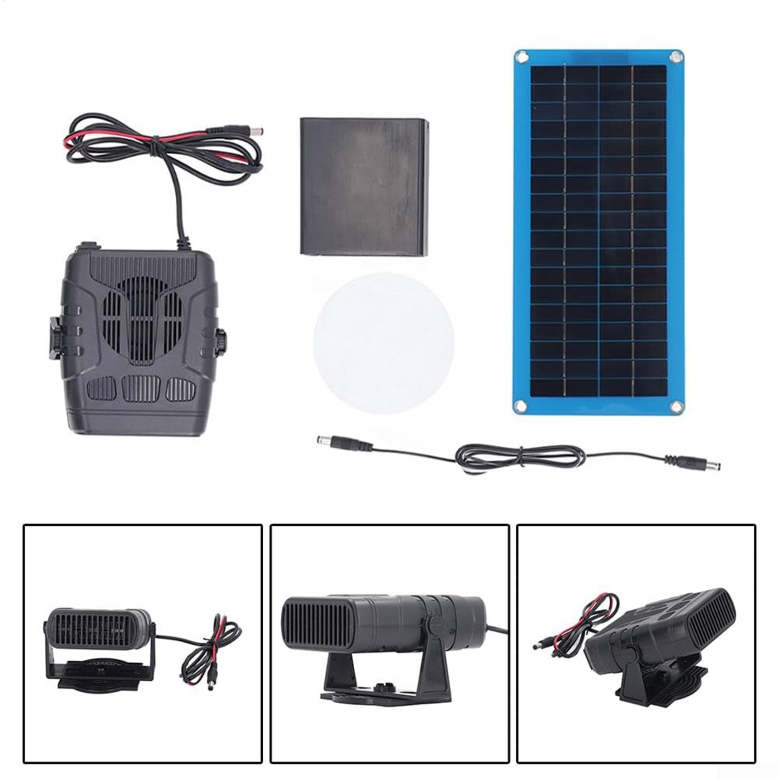 30W Solar Powered Chicken Coop Heater with Rechargeable Battery - Solar Panel Pet House Heater for Outdoor Use - Perfect for Poultry Coops, Dog Houses & Small Animal Shelters in Winter