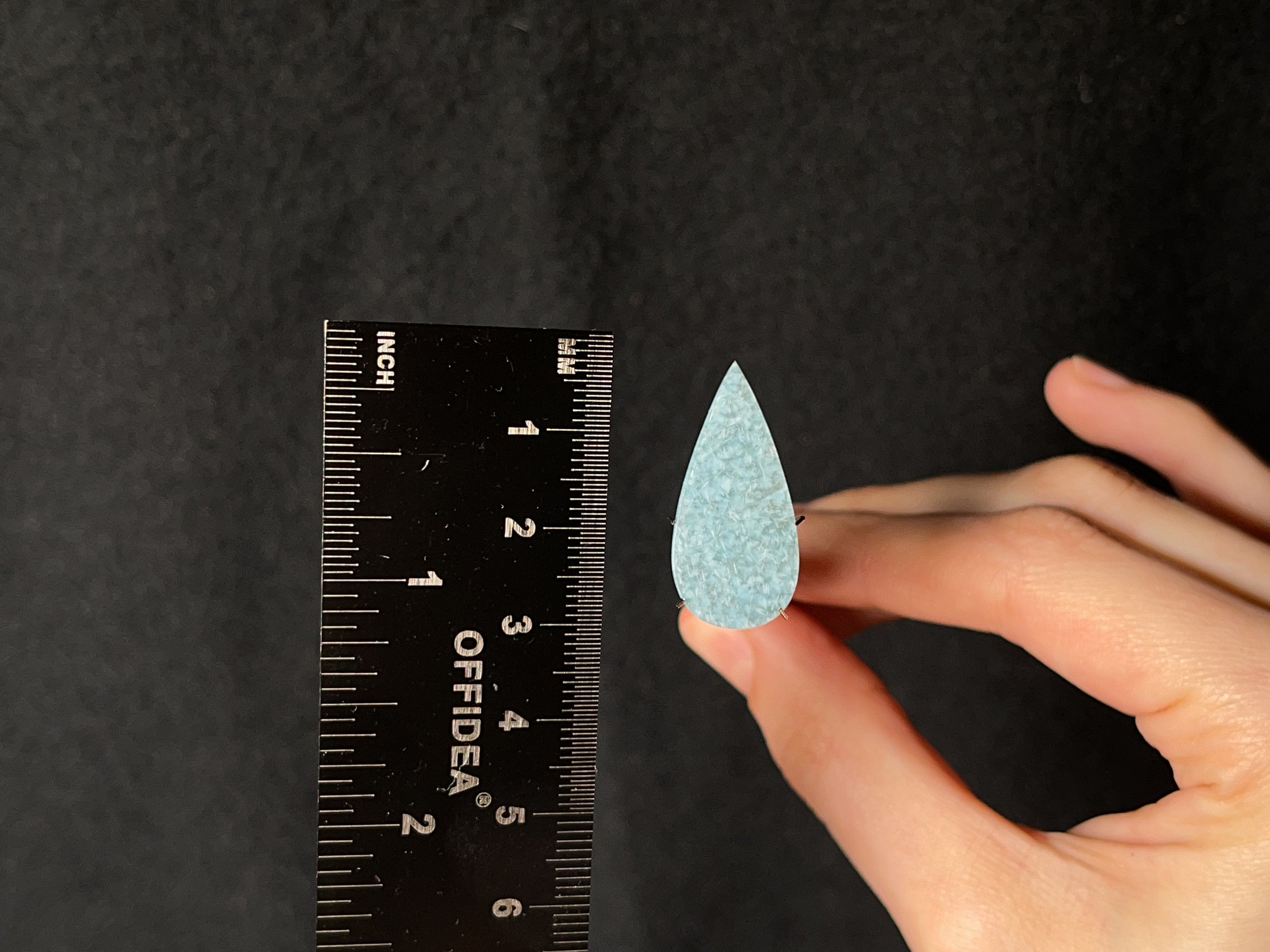 GILALITE Cabochon - Medusa Paraiba Quartz Solid Blue Teardrop Gemstone for Jewelry Making (44034) | Perfect for Necklaces, Earrings & DIY Craft Projects