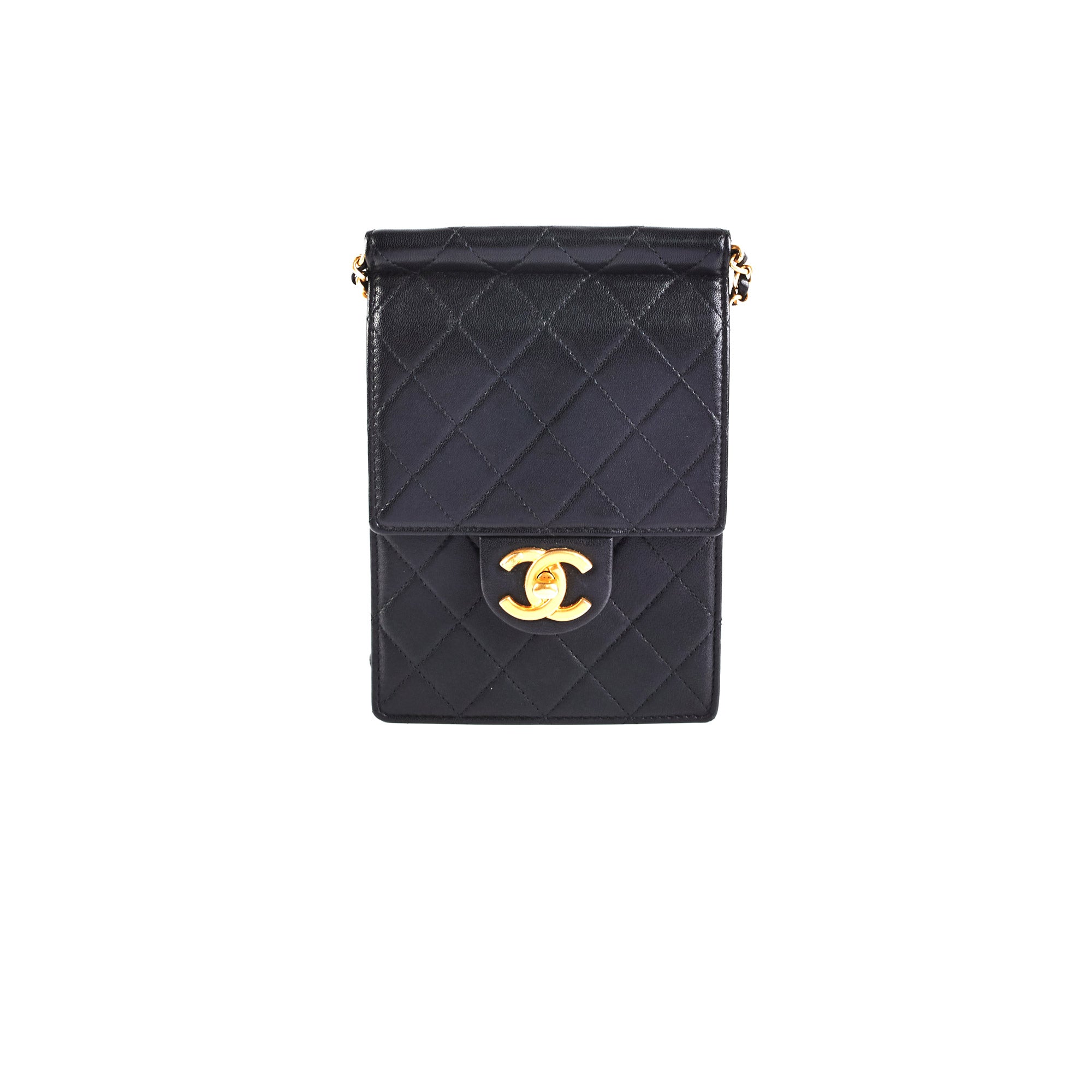 Chanel Quilted Vertical Pearls Clutch Bag in Black - Elegant Evening Clutch for Parties, Weddings & Special Events