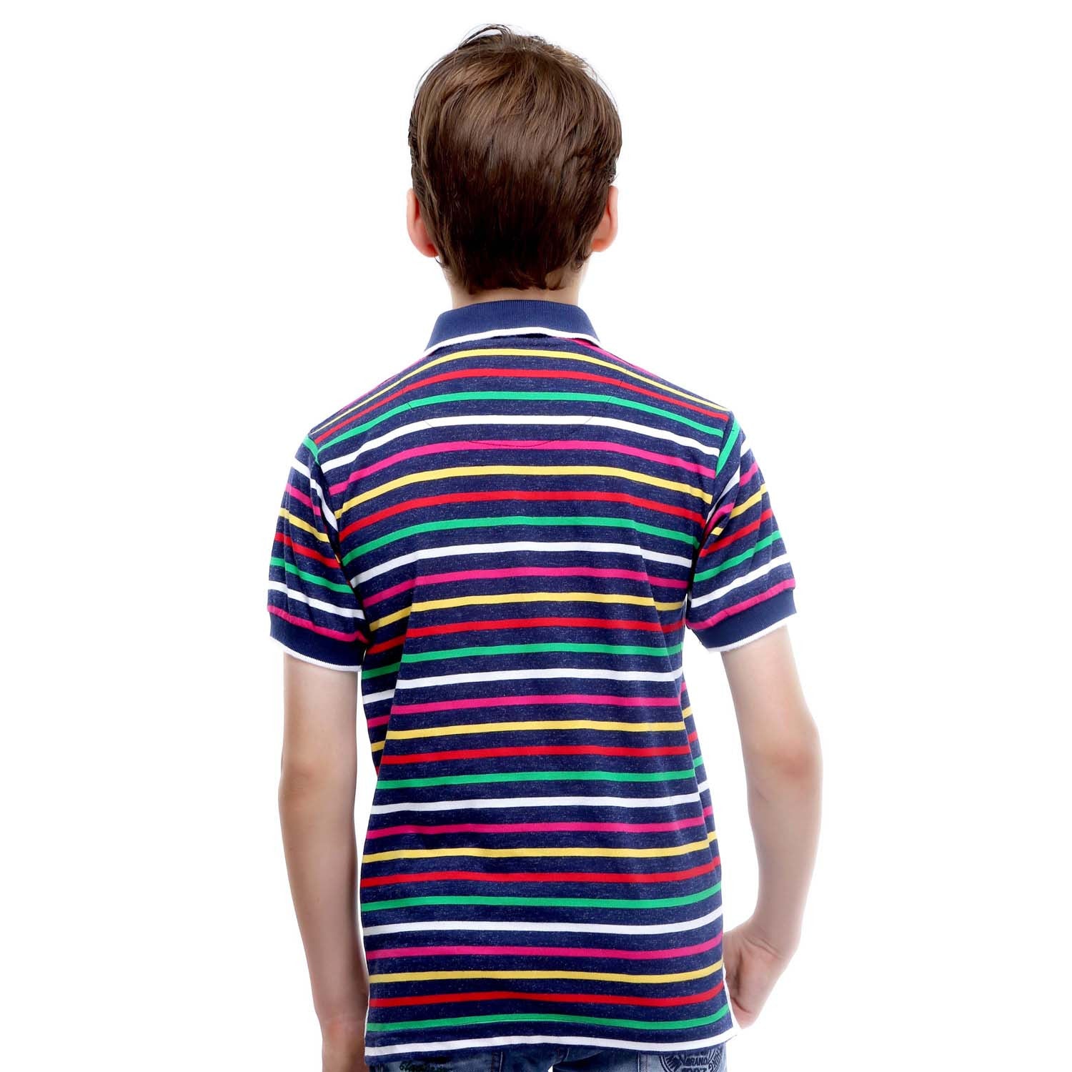 Trendy MashUp Super Stripes Multicolor Polo T-Shirt for Men - Casual & Stylish Summer Wear for Outdoor Activities & Parties